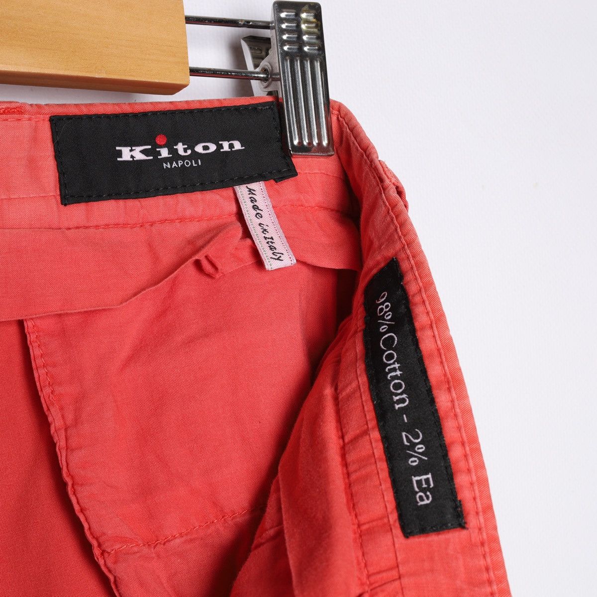 Kiton Kiton Napoli Coral Cotton Pants Trousers Size US 34 / EU 50 - 4 Thumbnail