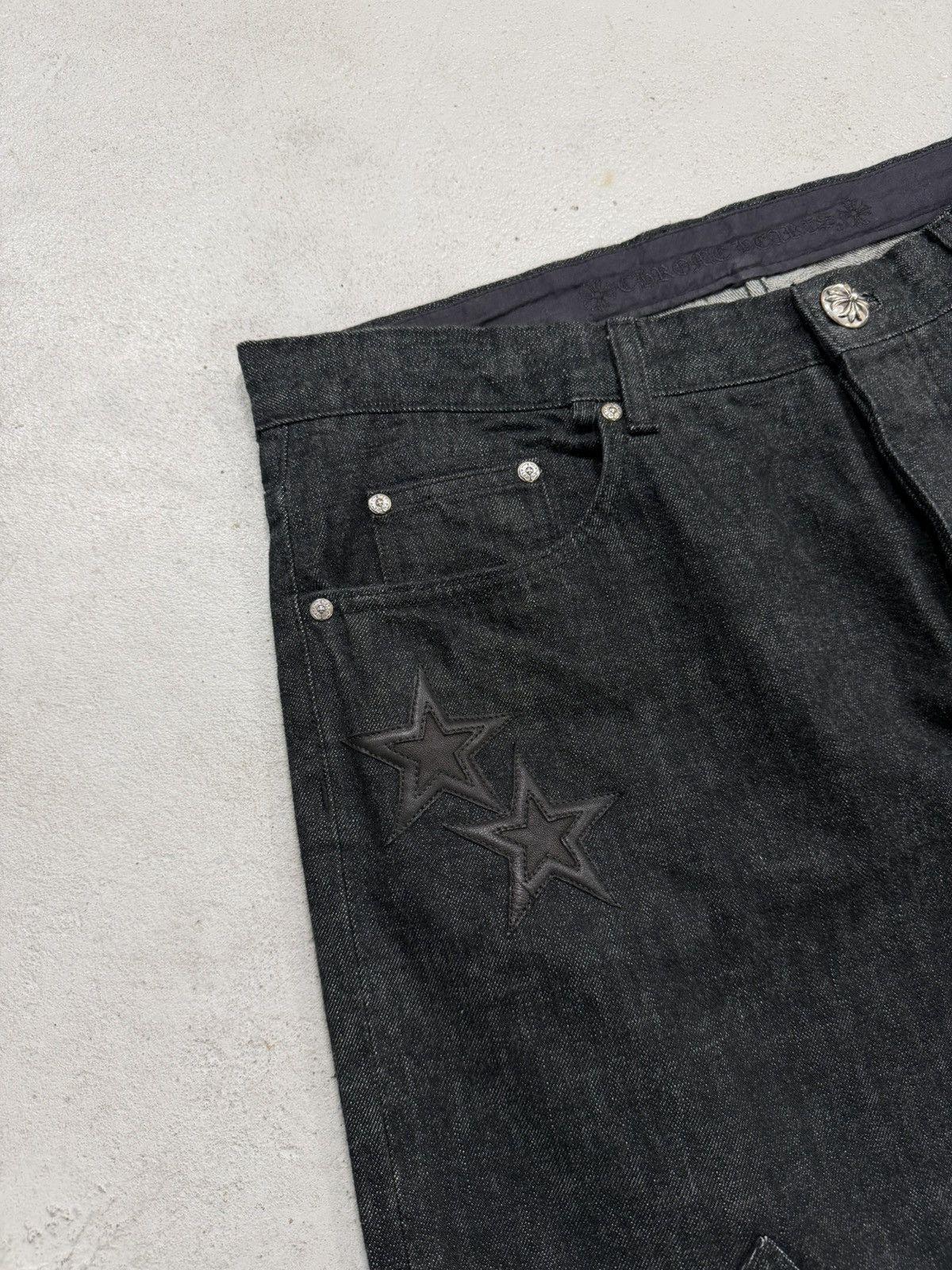 Chrome Hearts Chrome Hearts Star Patch Le Fleur Knee Denim Jeans W38 Size US 38 / EU 54 - 2 Thumbnail