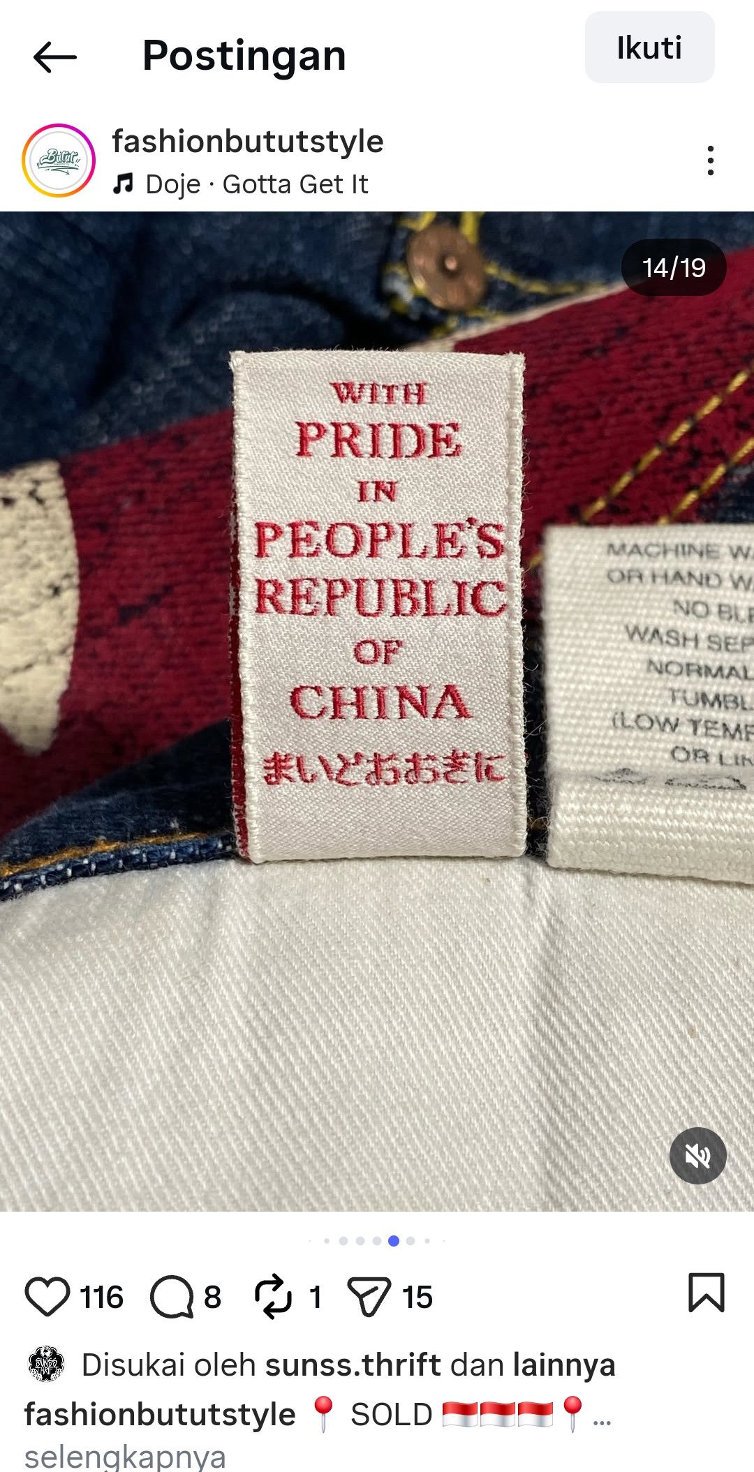 Evisu TRAVIS SCOOT EVISU MULTI POCKET DENIM JEANS LOT 0065 Size US 34 / EU 50 - 9 Thumbnail