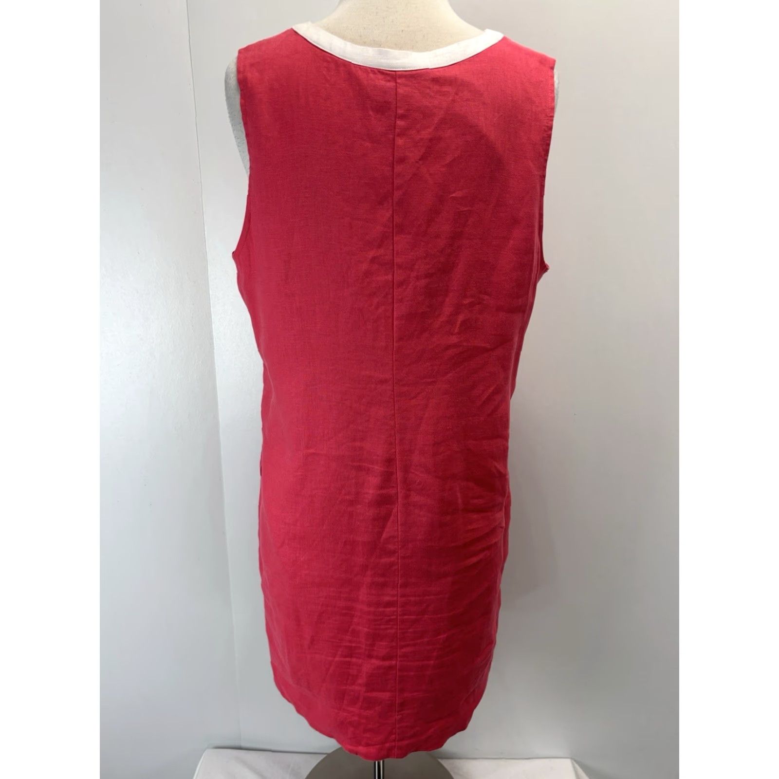 Tommy Bahama VINTAGE Tommy Bahama Linen Shift Dress Women Large Pink Beach Pockets Summer Casual Size L / US 10 / IT 46 - 3 Thumbnail
