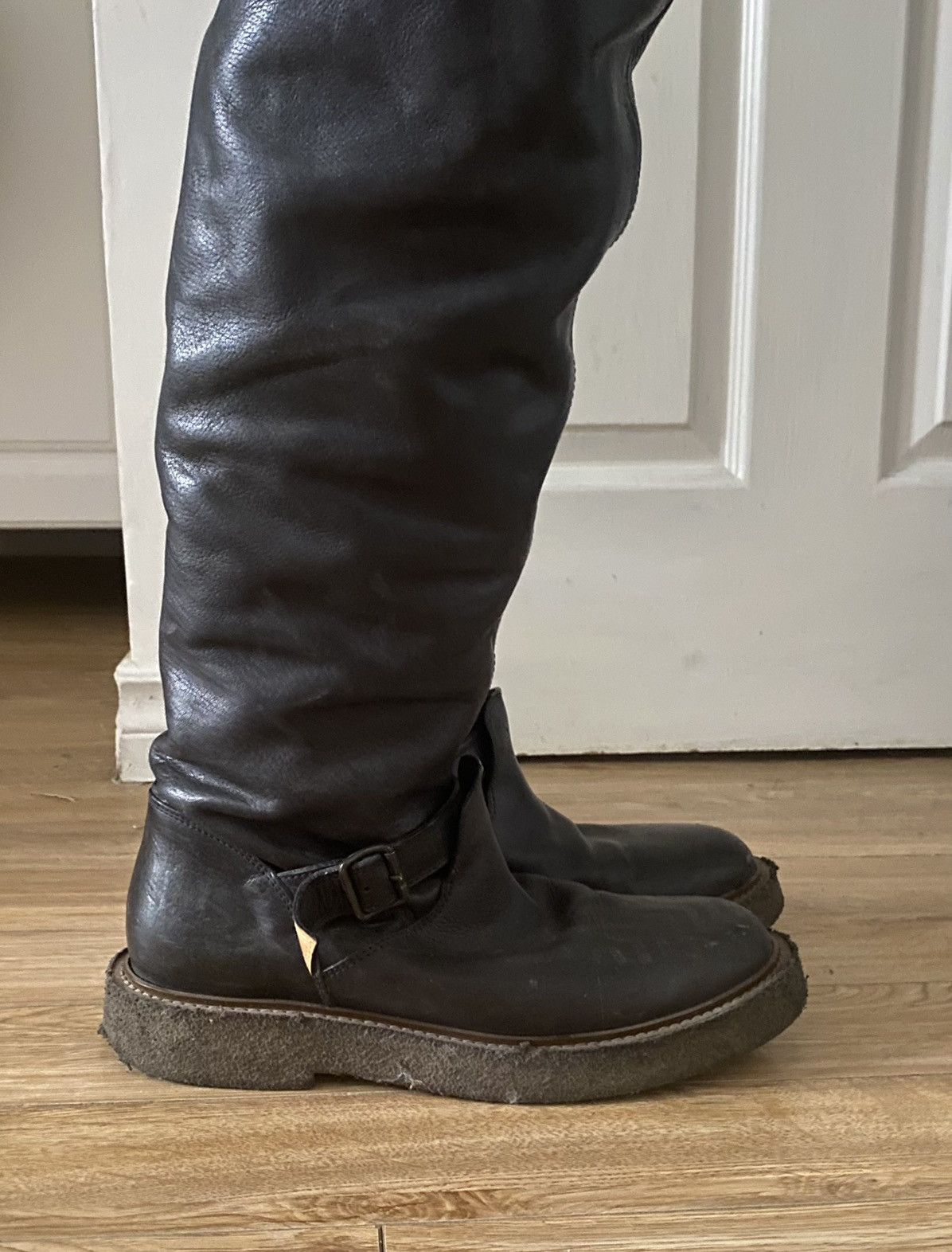 Maison Margiela Black Thigh High Boots