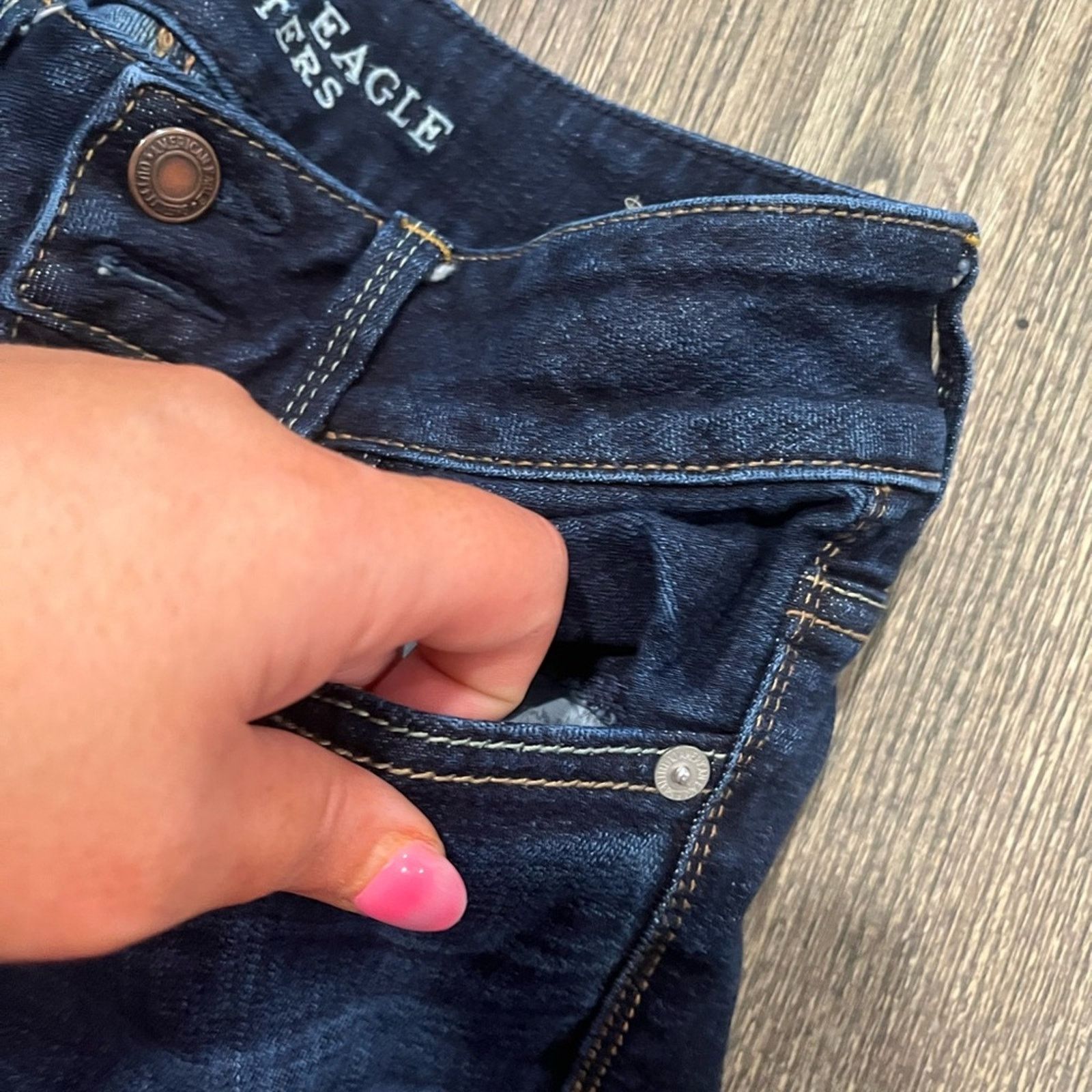 American Eagle Outfitters American Eagle Artist Crop Jeans Low Rise Pockets Stretch 0 Size 25" / US 0 / IT 36 - 4 Thumbnail