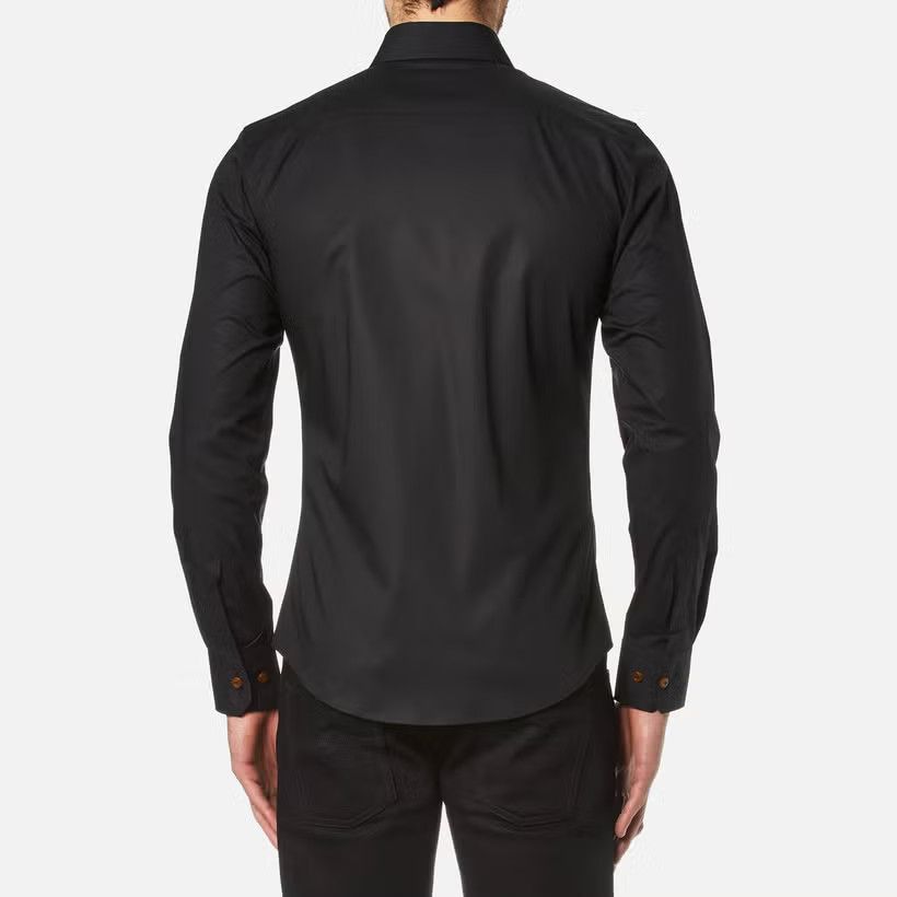 Vivienne Westwood o1y0525 Logo Solid Color Shirt in Black Size US S / EU 44-46 / 1 - 3 Thumbnail