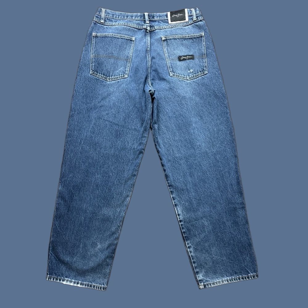 Sean John VINTAGE Sean John Jeans Baggy Wide-Leg 90s Hip Hop Grunge Men 34x31 Blue Cotton Logo Embroidered 5-Pocket United States Mens Size US 34 / EU 50 - 1 Thumbnail