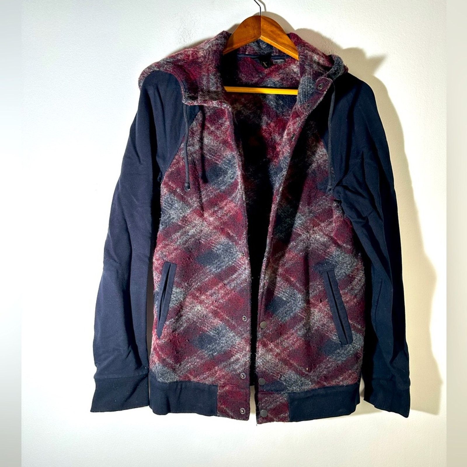 Armani Exchange Armani Exchange Wool Plaid Bomber Jacket Size M / US 6-8 / IT 42-44 - 2 Thumbnail