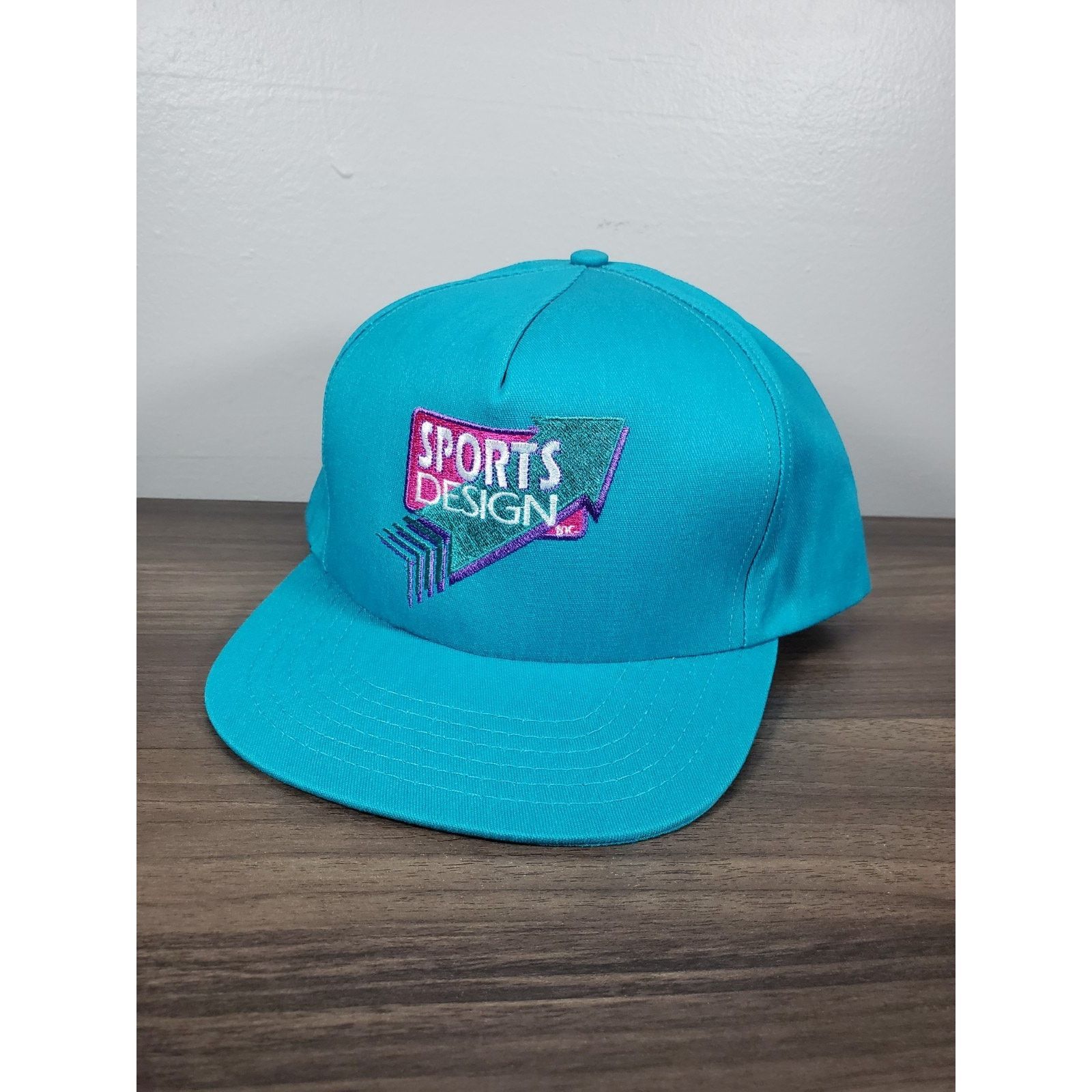 NASCAR × Vintage Sports Design Hat Snapback Cap Teal Pink Cotton Candy Racing Size ONE SIZE - 2 Thumbnail