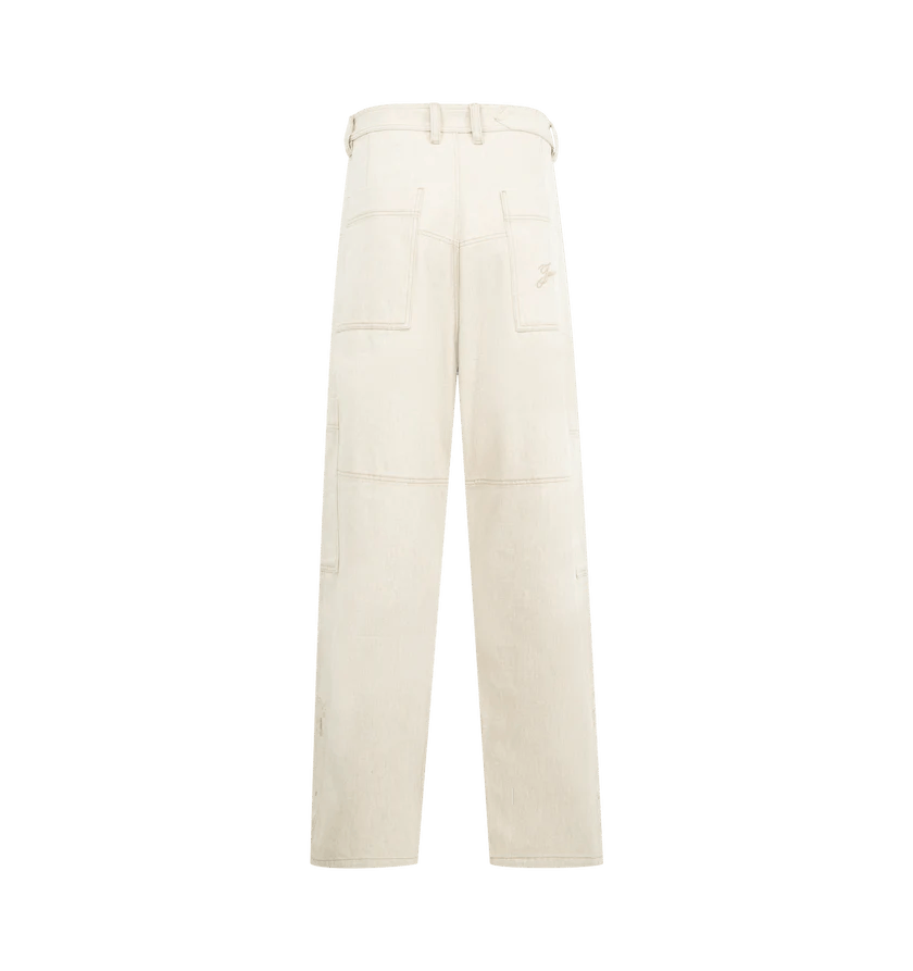 Jacquemus o1h1sh11225 Le de-Nimes Carre Pant in Light Beige Size US 34 / EU 50 - 2 Thumbnail