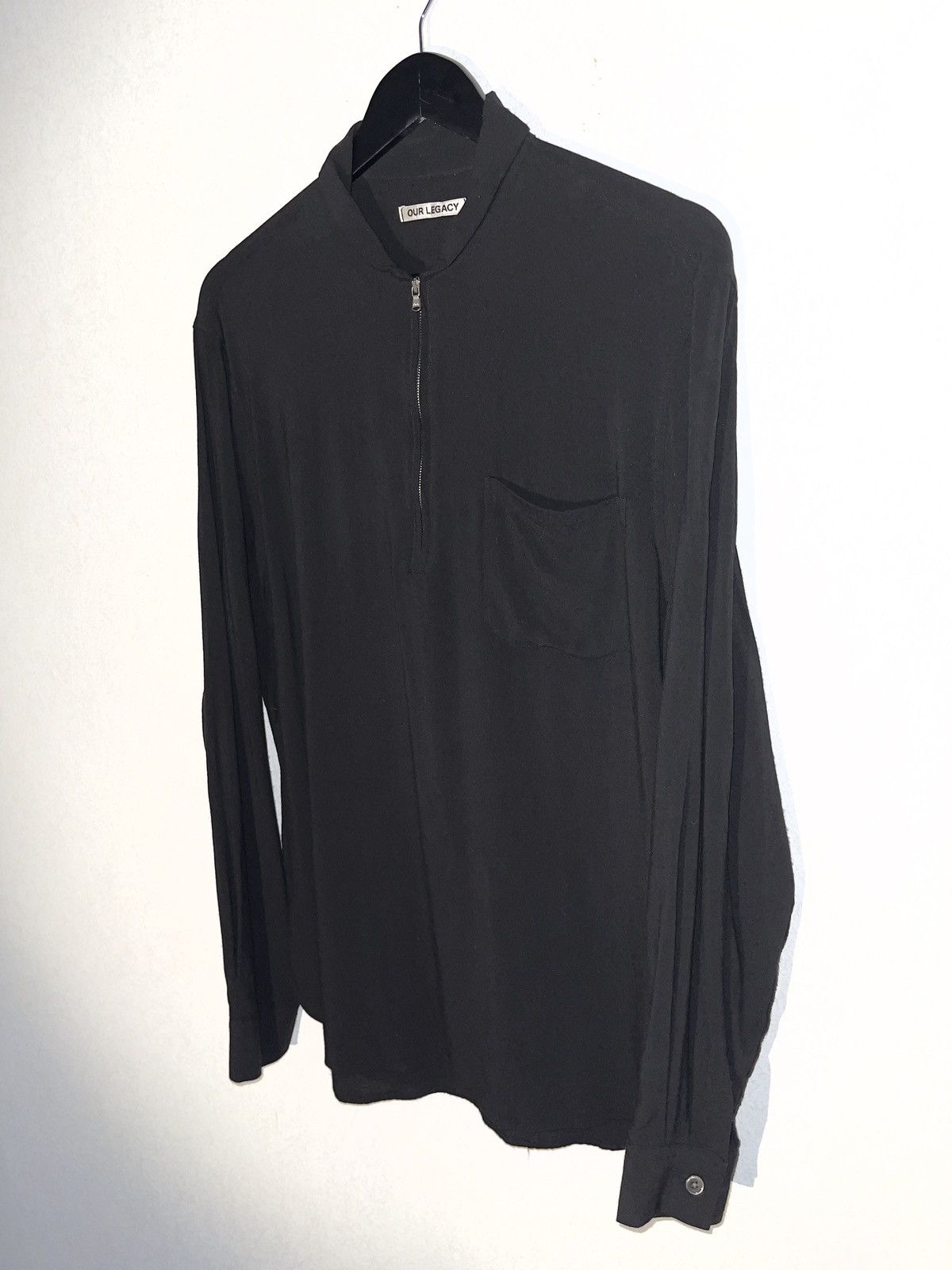 Our Legacy Our Legacy Shawl Zip Shirt – 100% Viscose Size US M / EU 48-50 / 2 - 2 Thumbnail