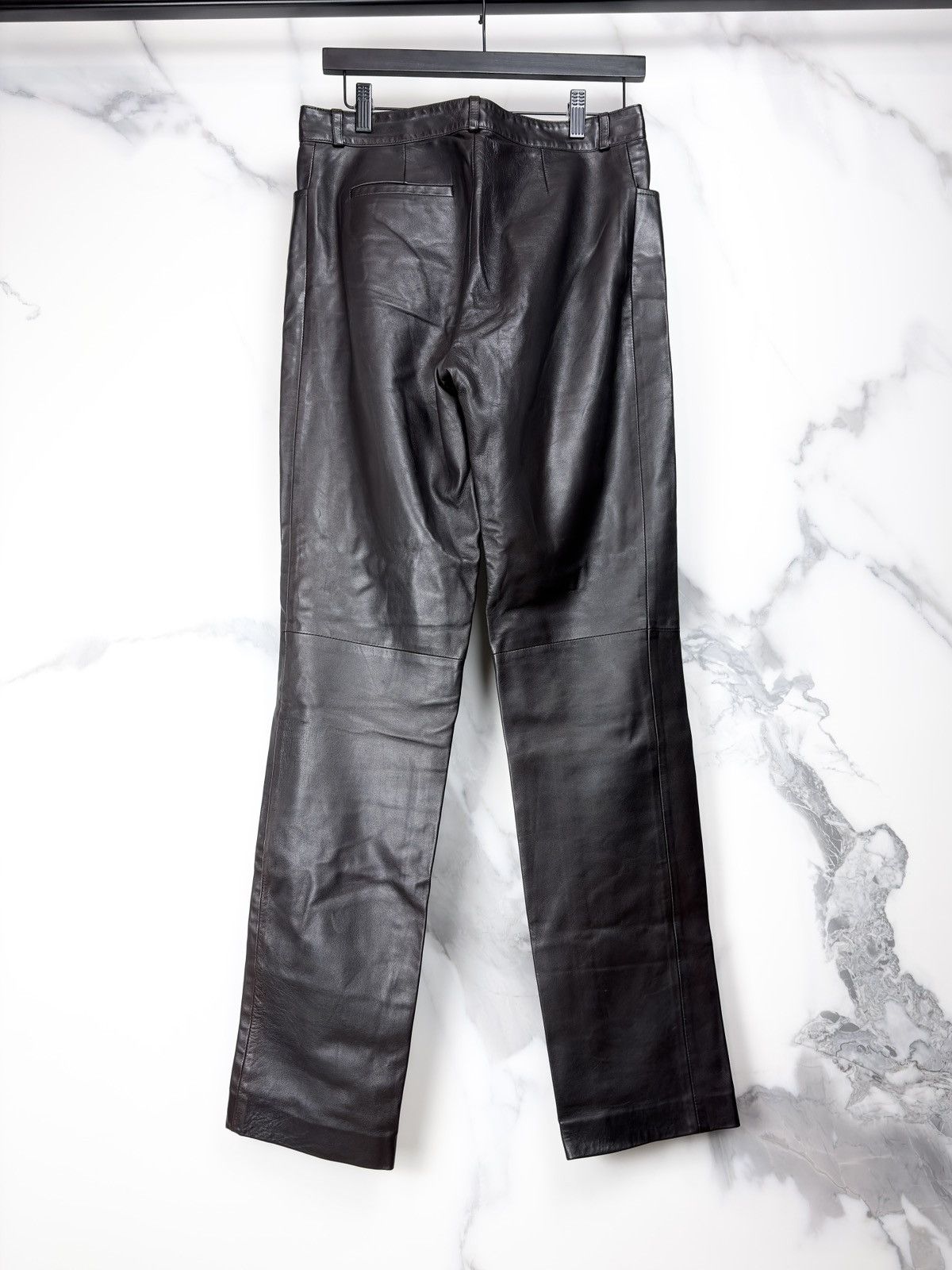 Gucci Gucci Tom Ford Vintage Leather Pants Trousers Brown Size US 30 / EU 46 - 2 Thumbnail