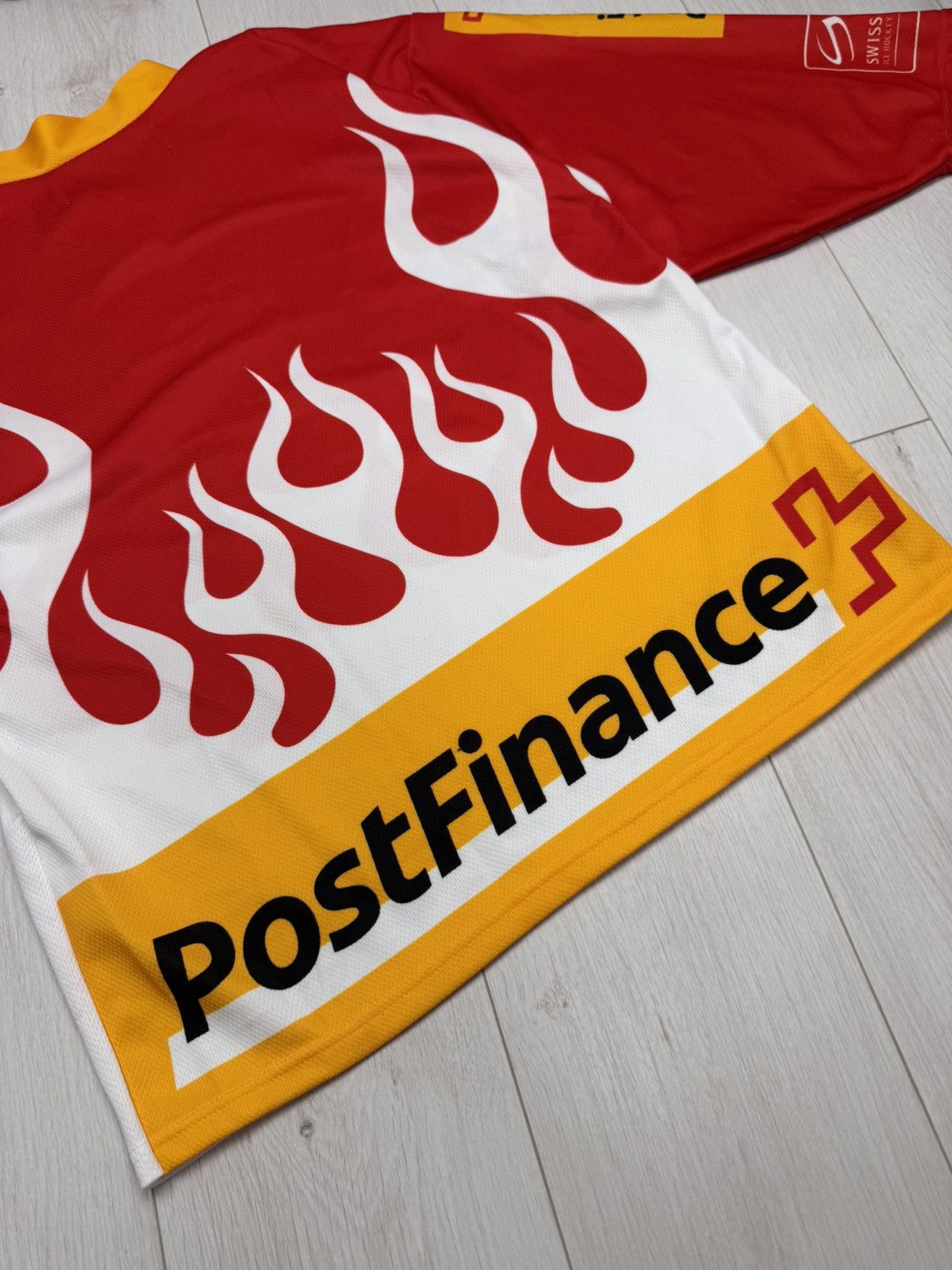 NHL Swiss Ice Hockey Flame 3/4 Sleeve Jersey Shirt Size US S / EU 44-46 / 1 - 10 Thumbnail