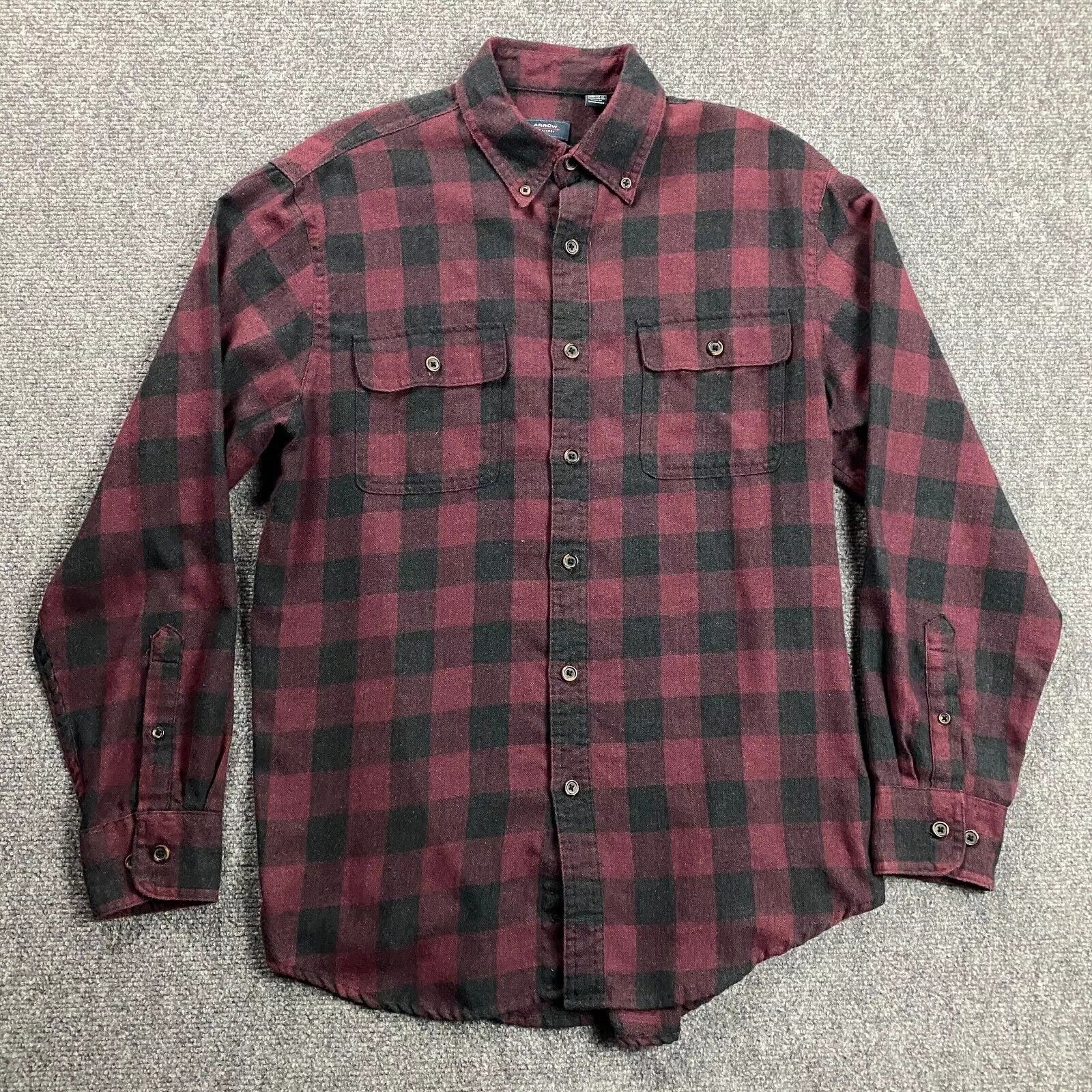Arrow Arrow Flannel Shirt Adults Medium Buffalo Check Cotton Mens Size US M / EU 48-50 / 2 - 1 Thumbnail