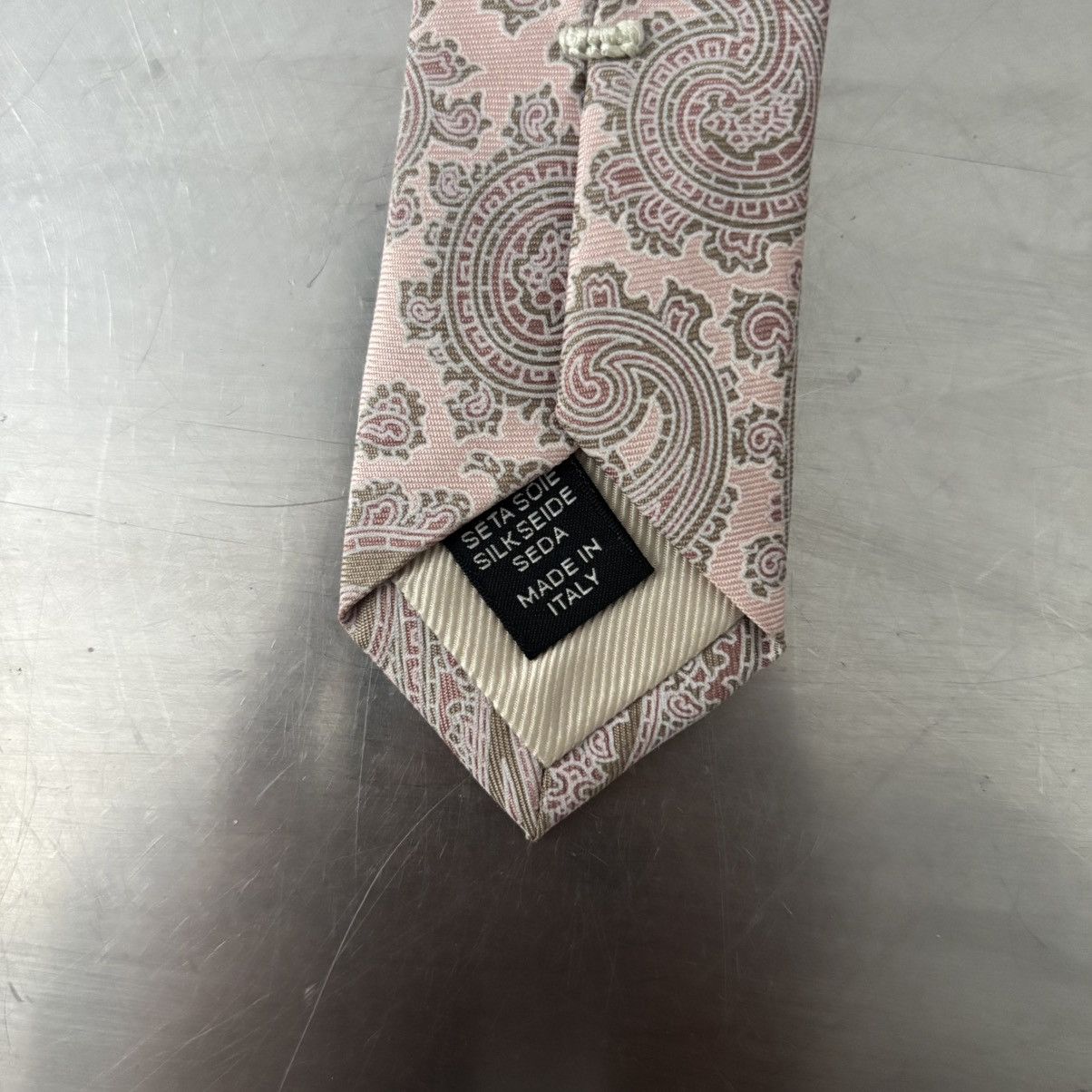 Ermenegildo Zegna Ermenegildo Zegna Light Pink Paisley Tie Size ONE SIZE - 4 Thumbnail