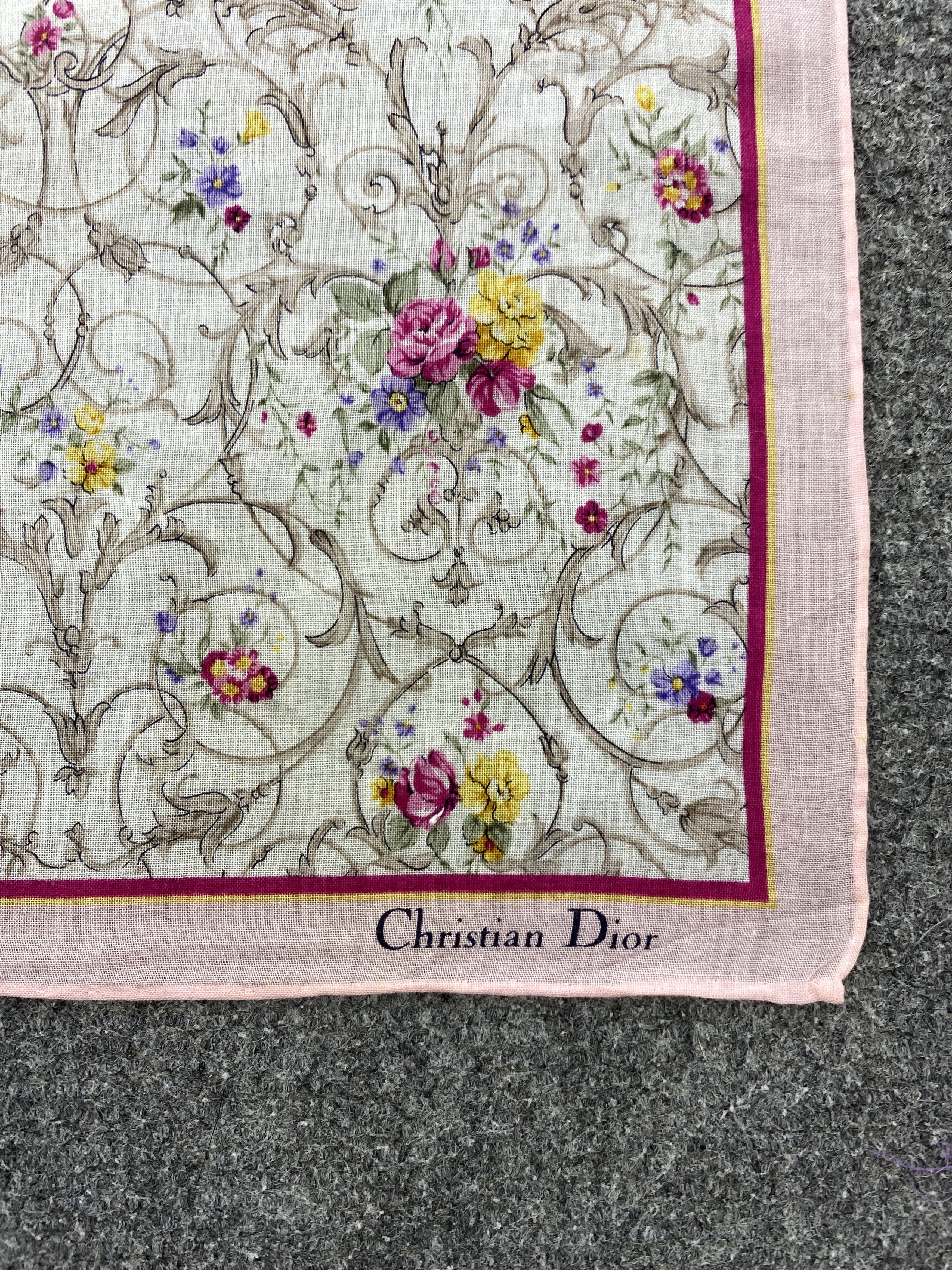 Christian Dior Monsieur Christian Dior Bandana / Handkerchief / Neckerchief HKC0790 Size ONE SIZE - 5 Thumbnail