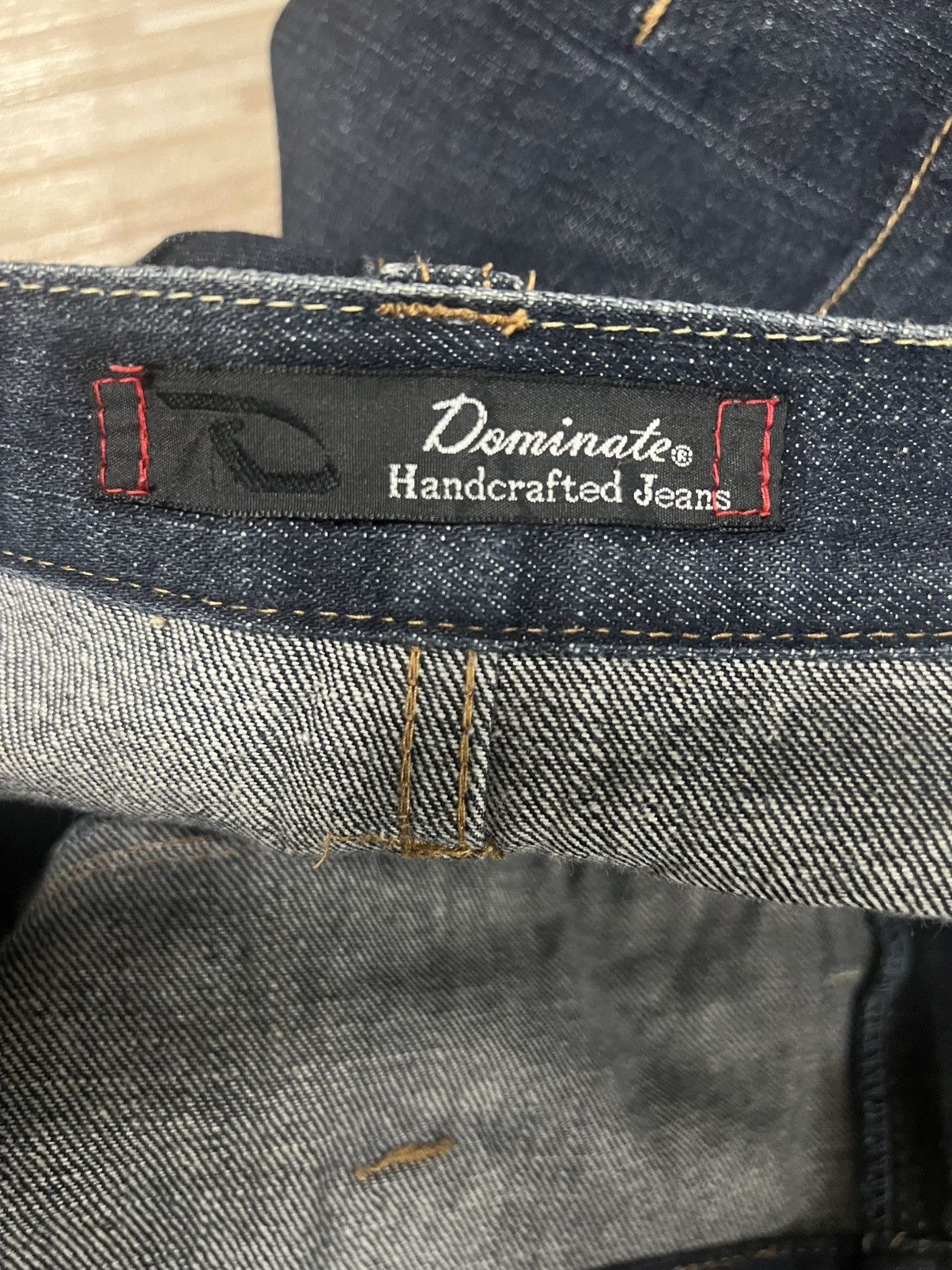 Japanese Brand 💥DOUBLE WAIST 90s DOMINATE HANDCRAFTED JEANS 💥 Size US 35 - 10 Thumbnail