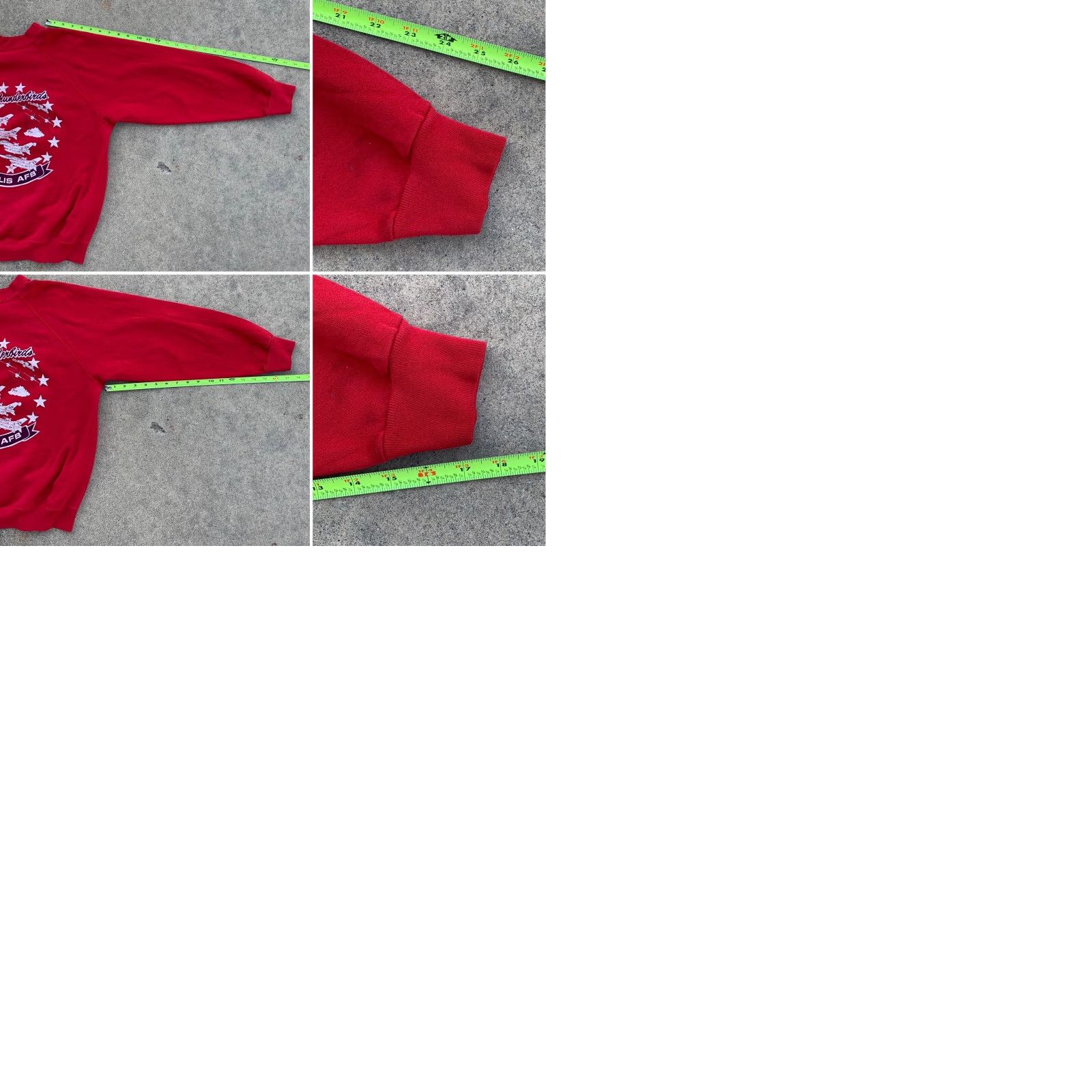 Vintage VINTAGE Thunderbirds Nellis AFB Raglan Sweatshirt L Men Red USA Graphic Print Artex Pullover Size L Size US L / EU 52-54 / 3 - 9 Thumbnail