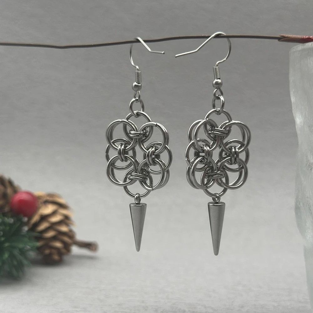 Jewelry Gothic Edgy Spiked Earring Size ONE SIZE - 2 Thumbnail