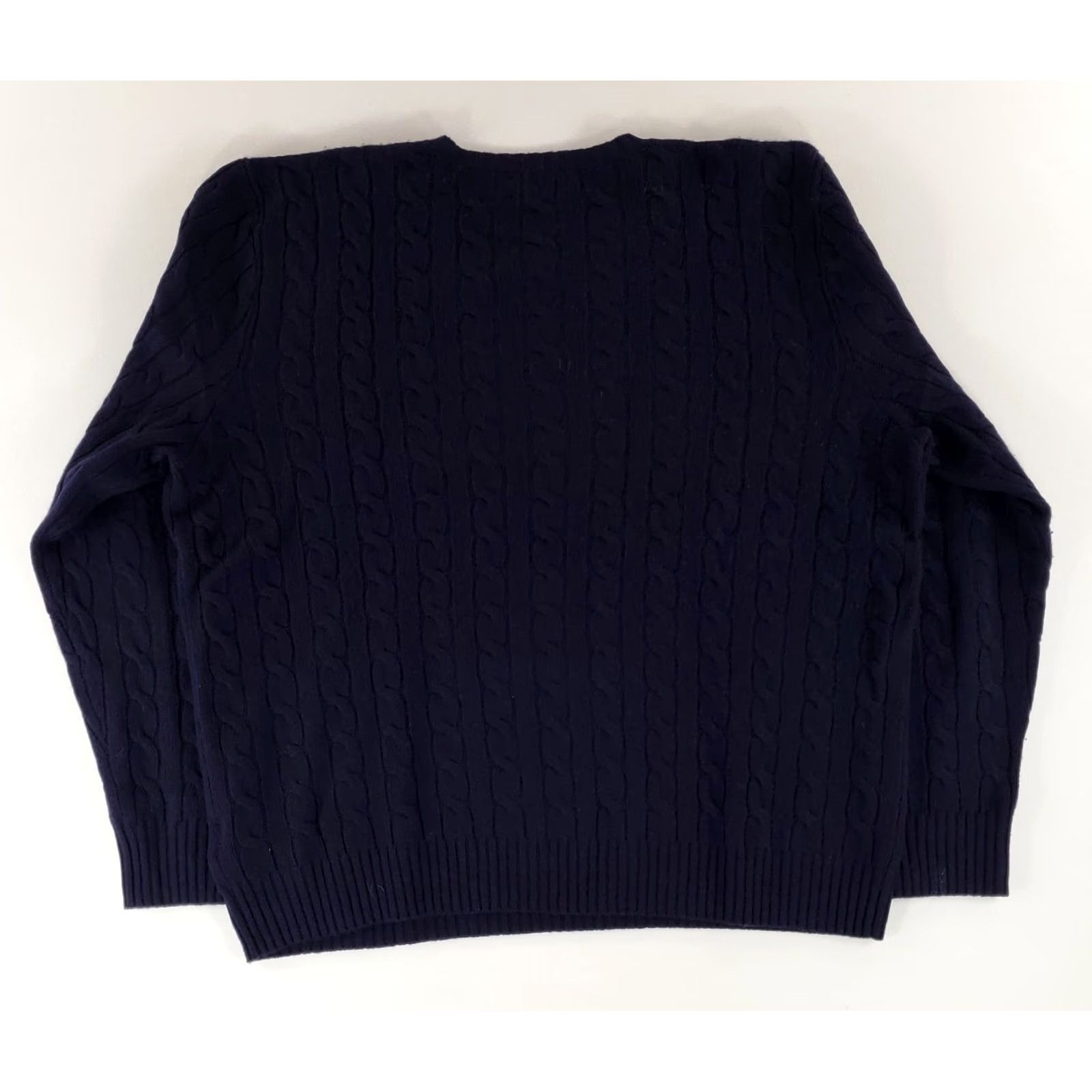 Polo Ralph Lauren Polo Ralph Lauren Sweater Cable-Knit Wool Cashmere Blend Blue Mens XXL Pullover Size US XXL / EU 58 / 5 - 4 Thumbnail