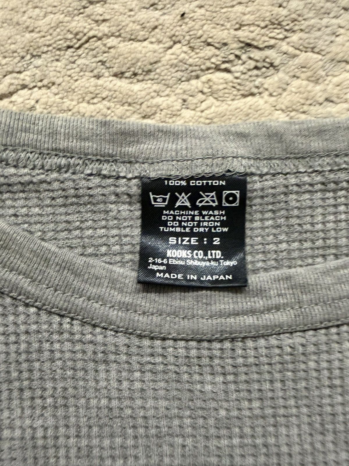 Number (N)ine Grey Waffle Thermal Long sleeve (1) Size US S / EU 44-46 / 1 - 2 Thumbnail