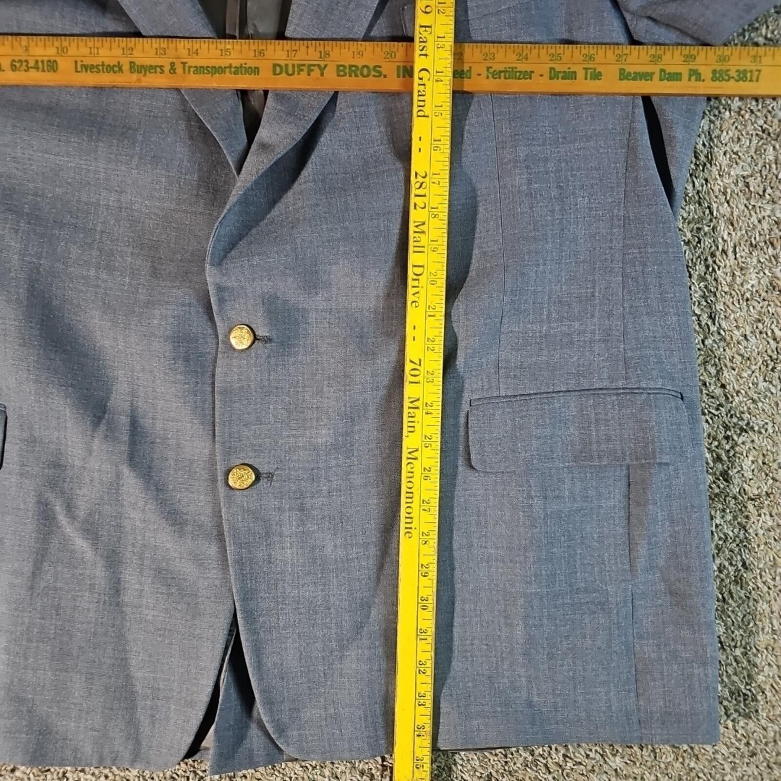 Other Palm Beach For Berman's Big & Tall 60 Blazer SEE Measurement Size 40R - 5 Thumbnail
