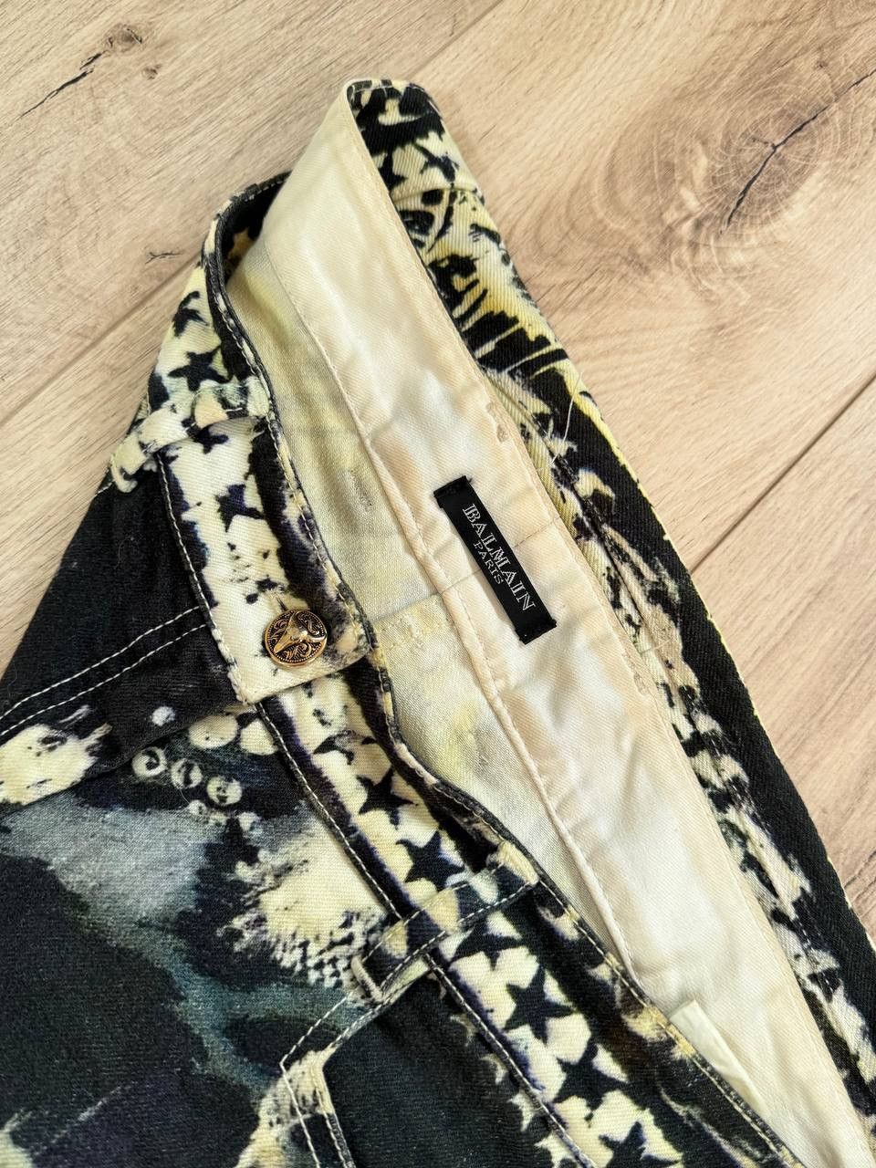 Balmain Balmain Eagle Tie Dye Denim Shorts Size 38 Size 26" / US 2 / IT 38 - 5 Thumbnail