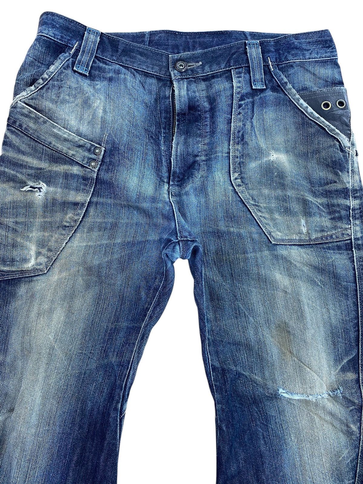 Edwin Edwin-Faded Wash Twisted Leg Style Wide Jeans Size US 32 / EU 48 - 2 Thumbnail