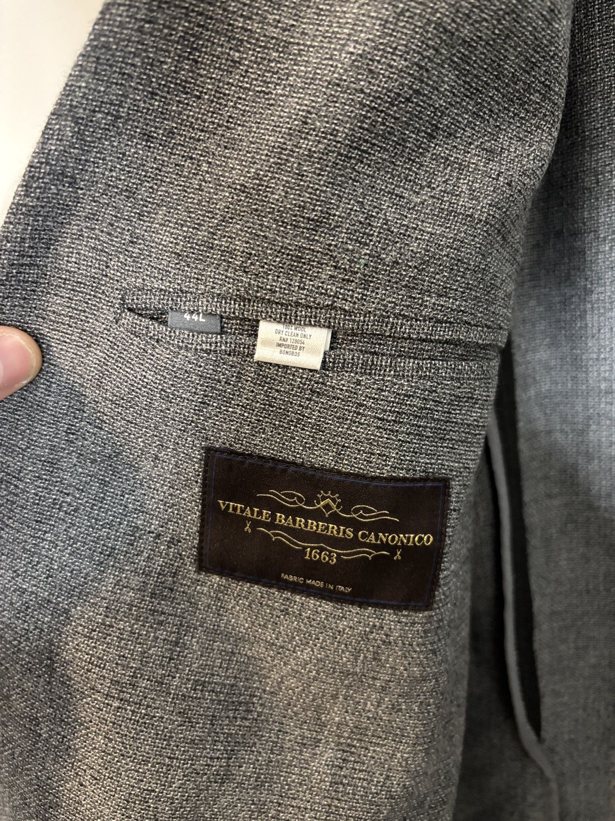 Bonobos Bonobos Vitale Barberis Canonico Slim Blazer Grey 44L Size 44L - 3 Thumbnail