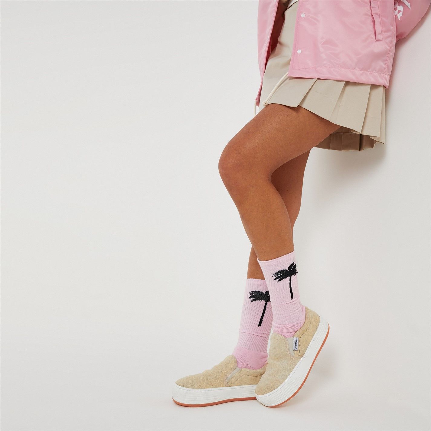 Palm Angels o1g2r1mq0325 Snow Pony Slip On Trainers in Beige Size US 9 / IT 39 - 2 Thumbnail