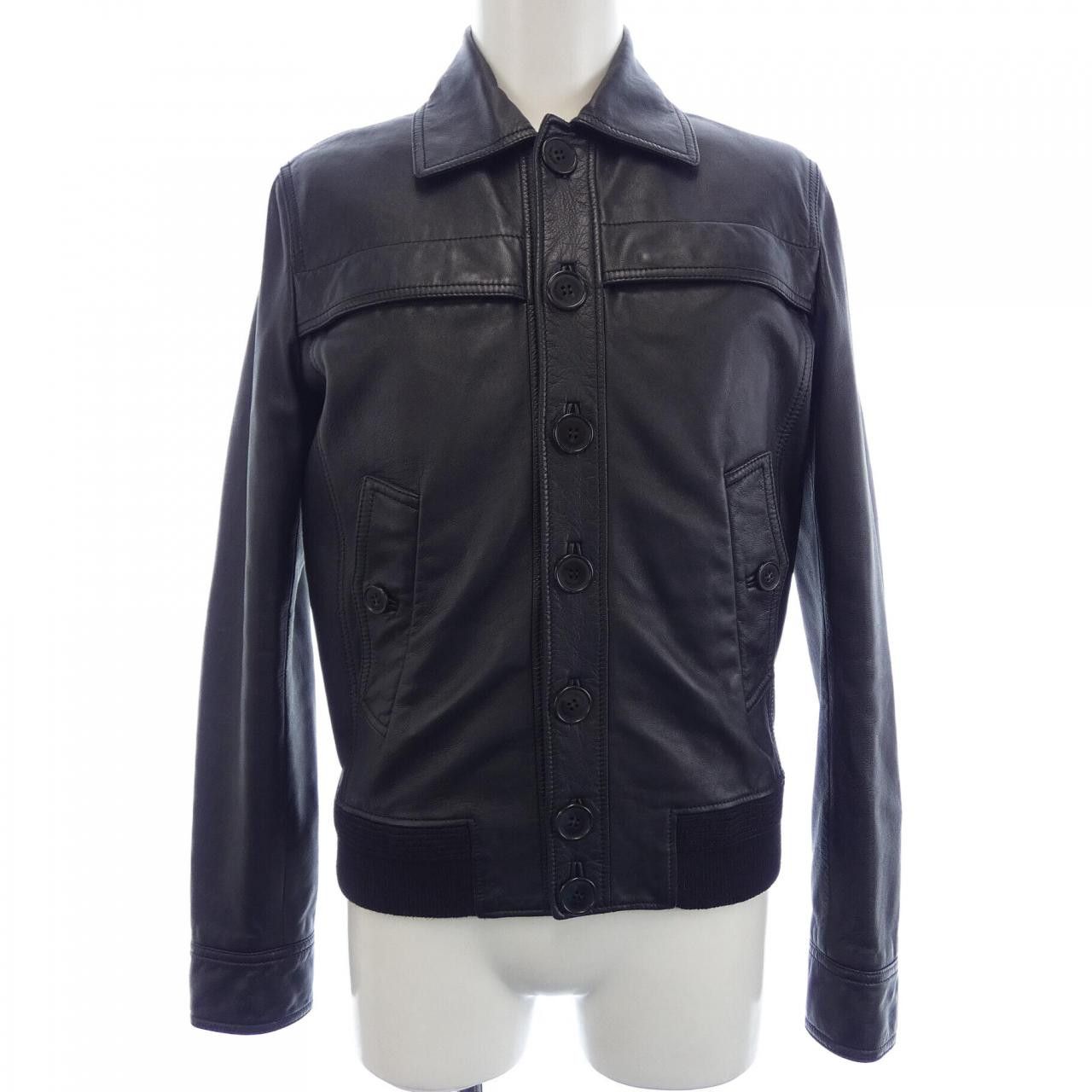 Yves Saint Laurent Yves Saint Laurent Saint Laurent 607790 YC2OC Leather Jacket Leather Outerwear 607790 YC2OC DUTY FREE for USA Size ONE SIZE - 1 Thumbnail