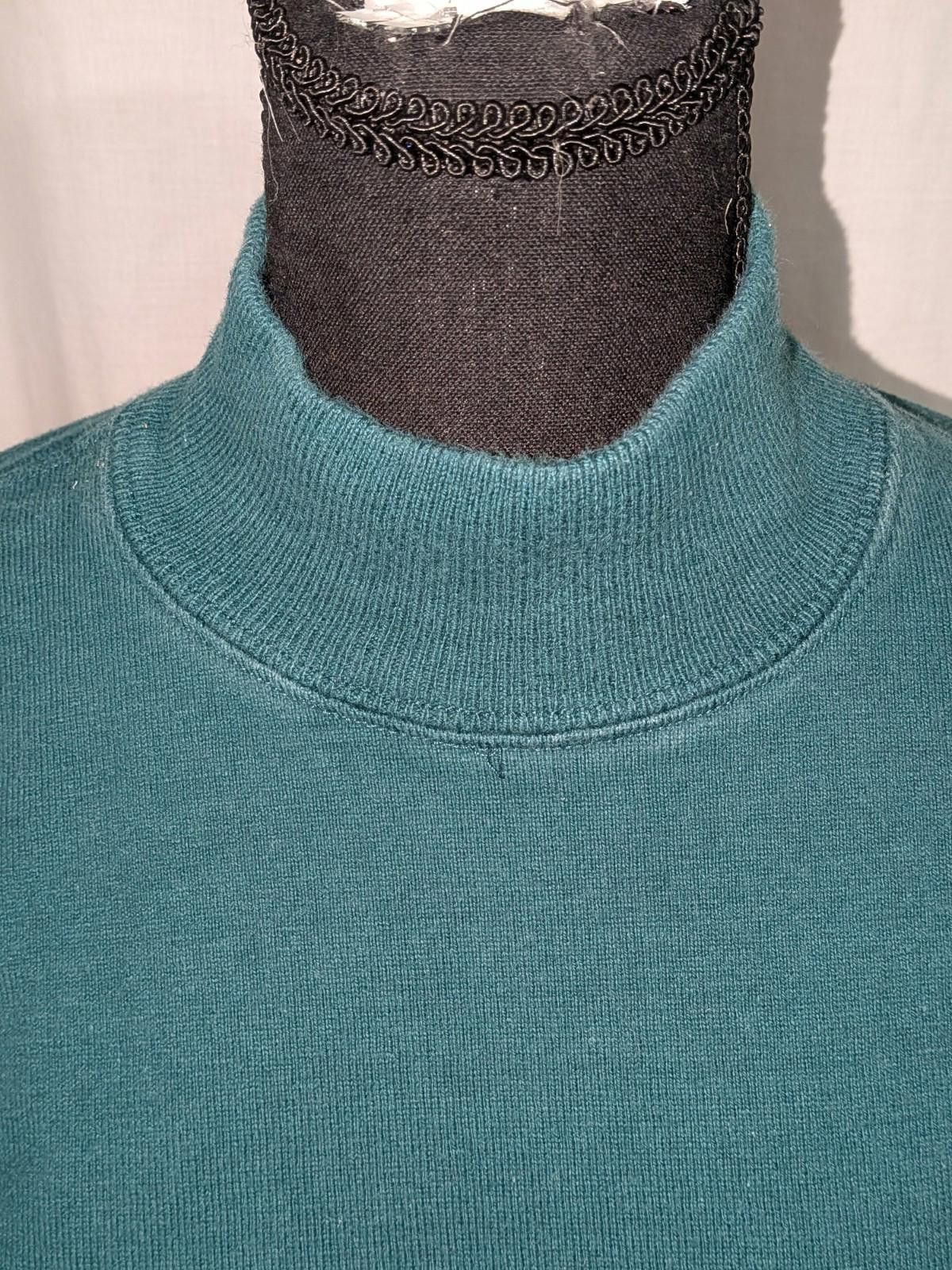 L.L. Bean Vtg 90s LL Bean Heavy Mock Neck Striped Long Sleeved Shirt M Size US M / EU 48-50 / 2 - 2 Thumbnail