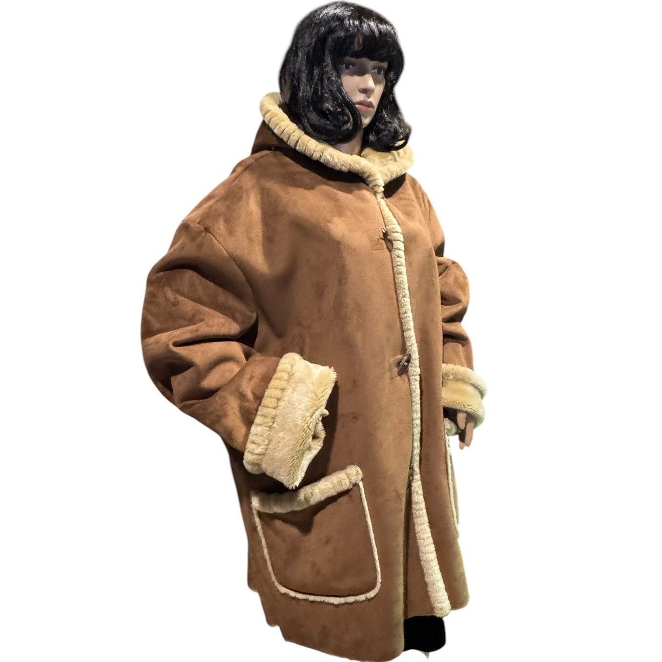 Jones New York Faux Suede fur lined hooded Jones New York coat toggle close Size XXL / US 16-18 / IT 52-54 - 6 Thumbnail