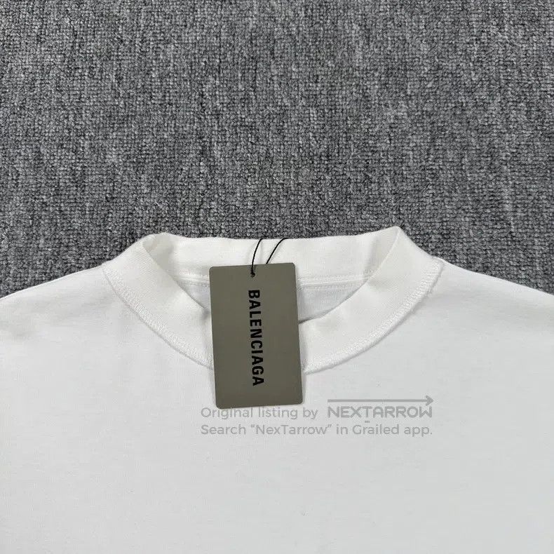 Balenciaga Balenciaga White Slogan Short Sleeve Size US S / EU 44-46 / 1 - 2 Thumbnail
