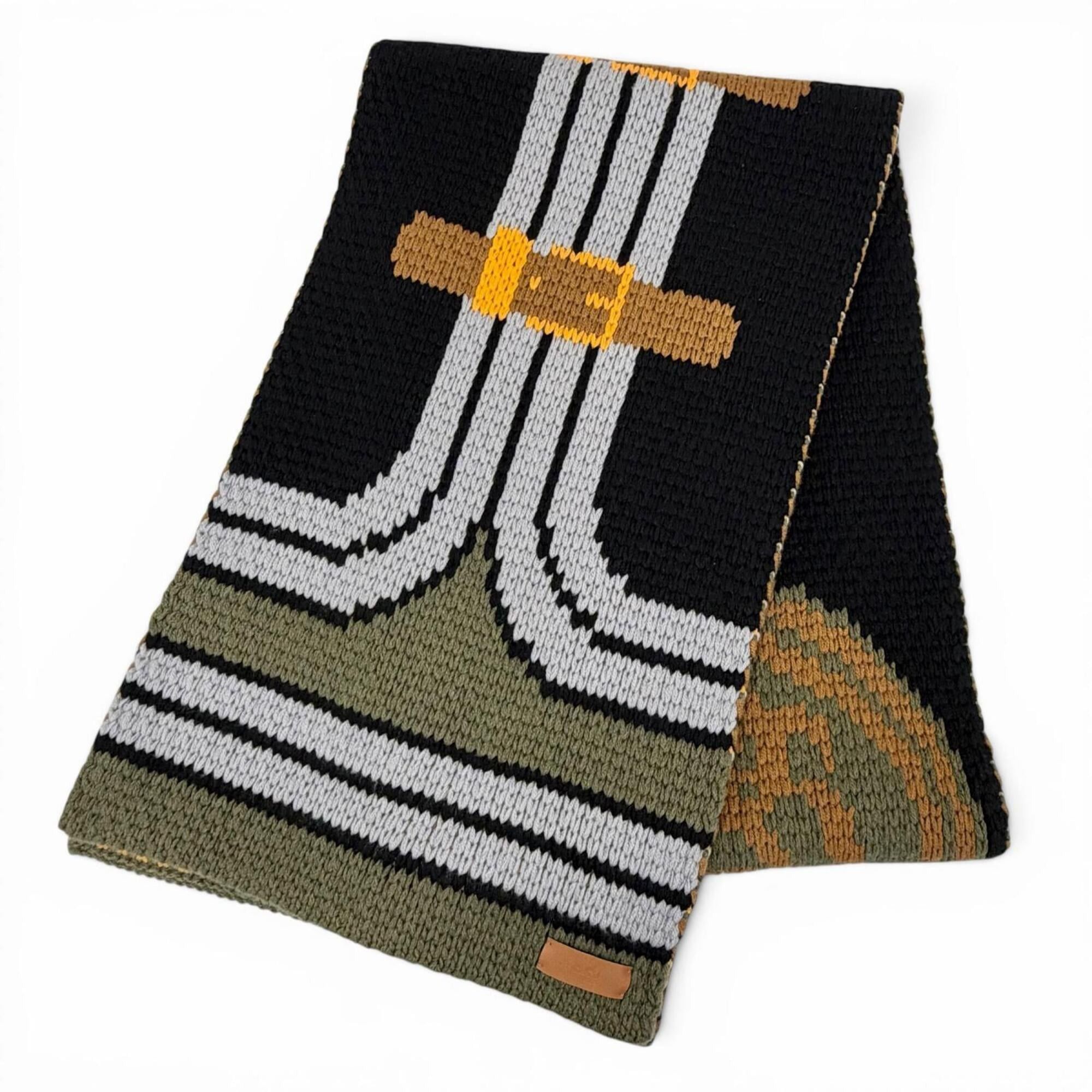 Hermes HERMES H521729S Grande Tenue 100% Cashmere Long Stole/Scarf with Logo Leather Patch - Black, Khaki, Gray Made in England Authentic Women's Size ONE SIZE - 1 Thumbnail