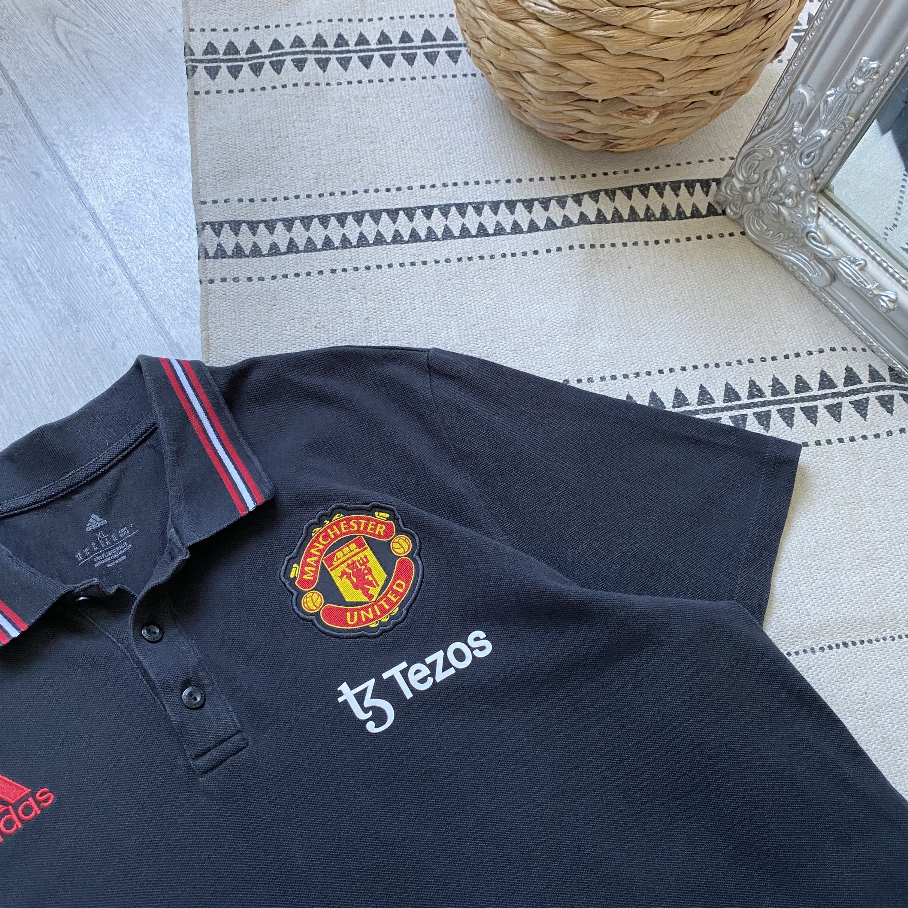 Nike ⚽️ Vintage Drill Adidas Manchester United Polo Blockore tee Size US XL / EU 56 / 4 - 5 Thumbnail
