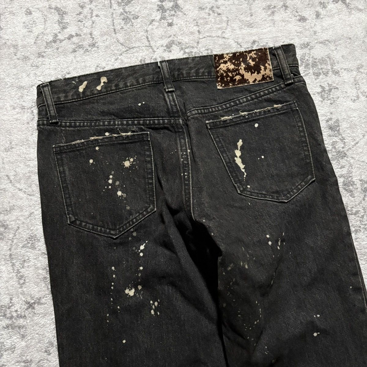 Shellac Shellac Bleached & Distressed Bootcut Black Jeans | Size 48 Size US 30 / EU 46 - 8 Thumbnail
