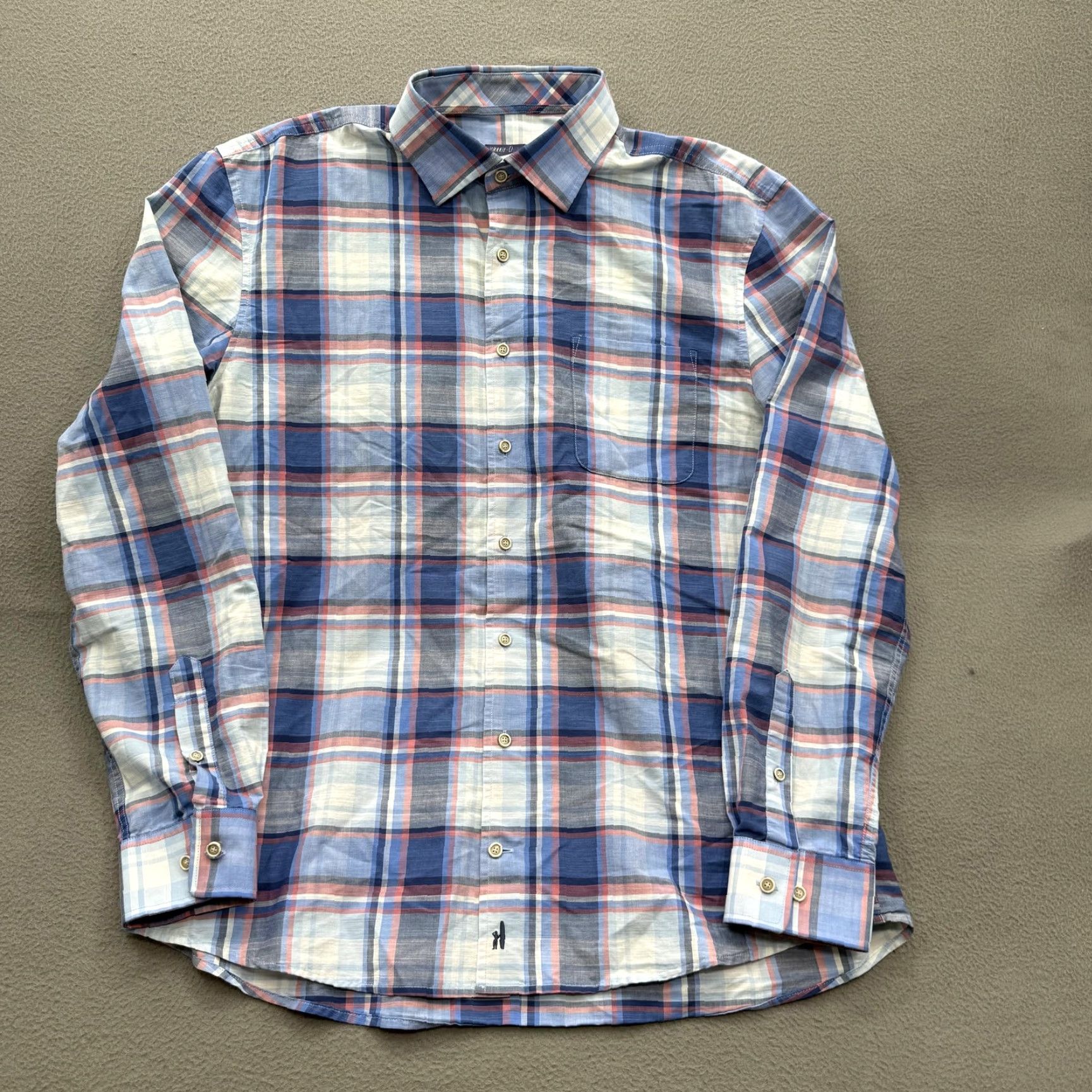johnnie-O johnnie-O Shirt Mens Large Blue Plaid Long Sleeve Button-Up Casual Size US L / EU 52-54 / 3 - 2 Thumbnail
