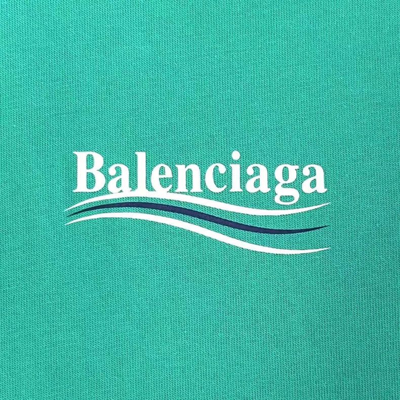 Balenciaga Balenciaga Lake green waves cola logo short sleeves Size US L / EU 52-54 / 3 - 4 Thumbnail