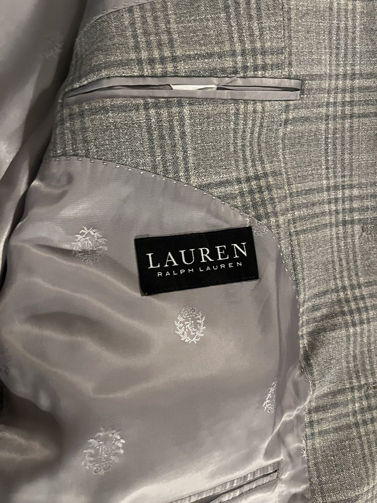 Polo Ralph Lauren Polo Ralph Lauren Grey Plaid Blazer Size 44R - 3 Thumbnail
