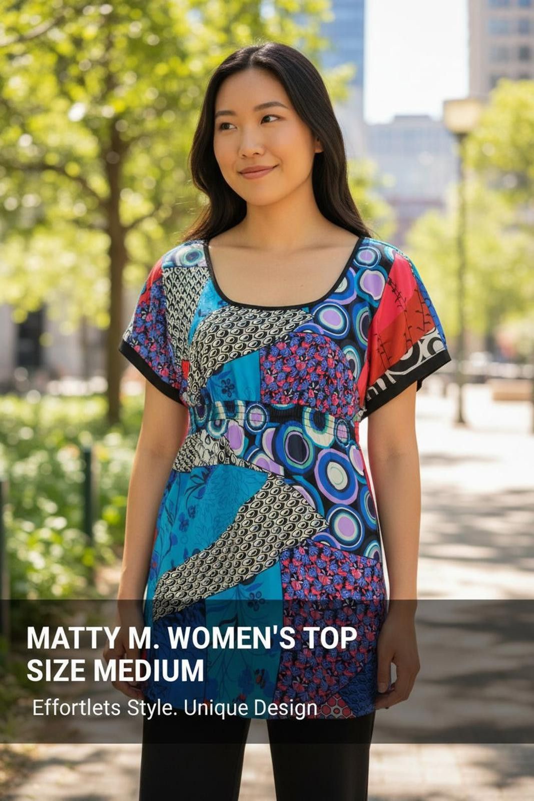 Other Matty M Women's Patchwork Pattern Top Size Medium Size M / US 6-8 / IT 42-44 - 2 Thumbnail