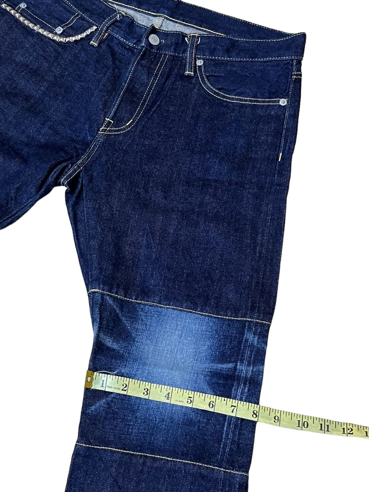 Hysteric Glamour HYSTERIC GLAMOUR (SAMPLE)STUDDED POCKET SELVEDGE DENIM JEAN Size US 32 / EU 48 - 17 Thumbnail