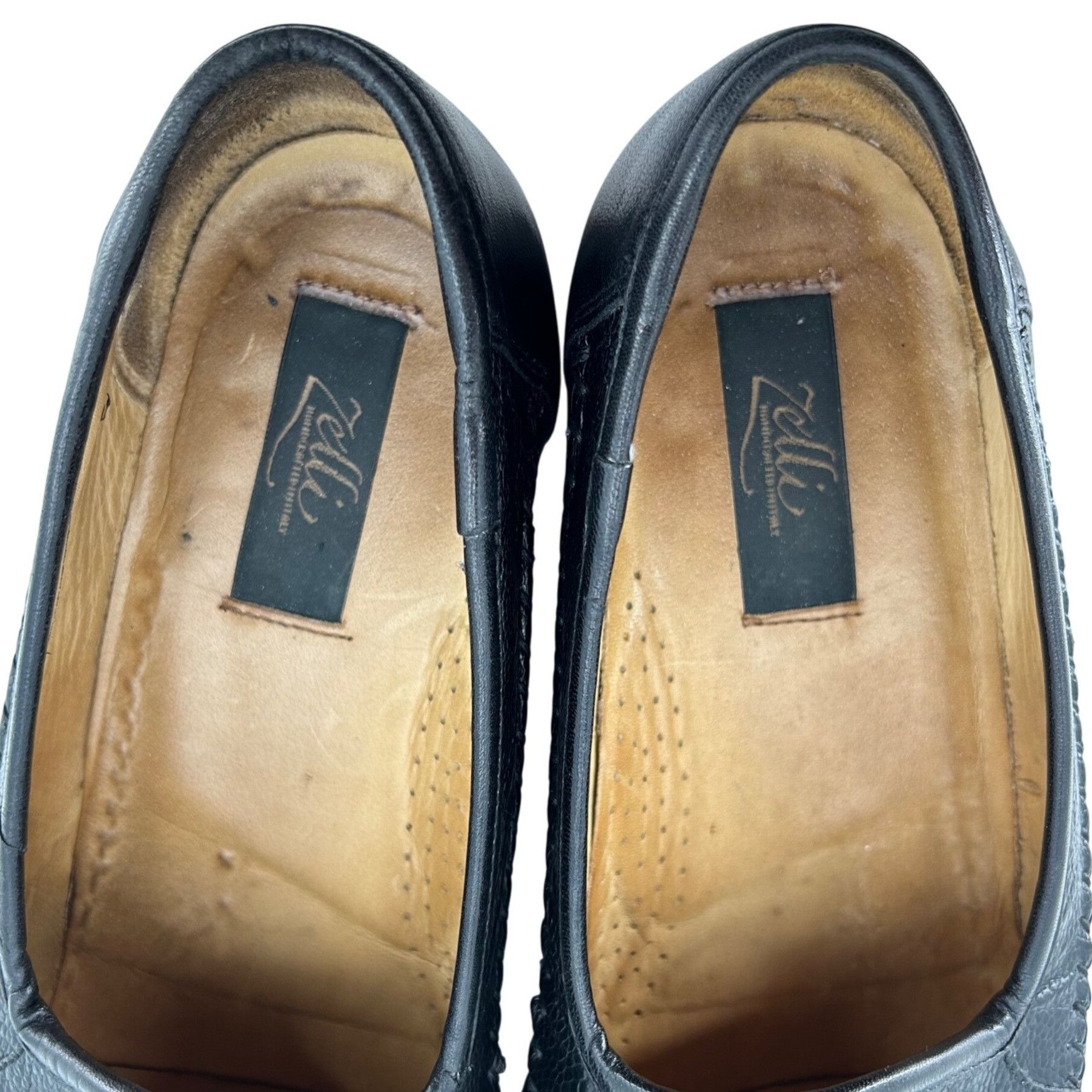 Zelli Vintage Zelli Men's Size 9M Black Exotic Ostrich Leg Leather Size US 9 / EU 42 - 10 Thumbnail