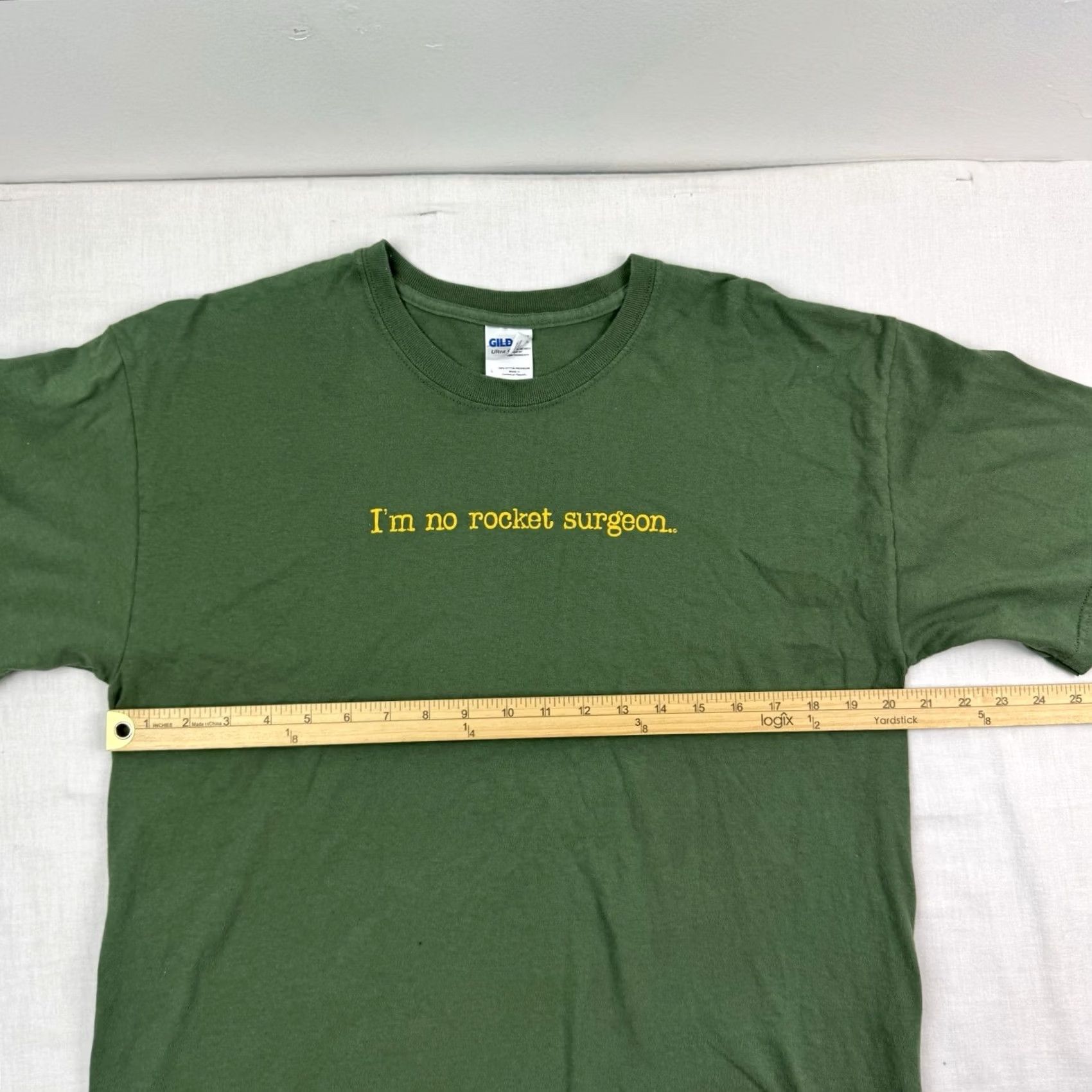 Gildan Y2K Mental Floss T Shirt Adult Large I’m No Rocket Surgeon Humor Funny Vintage Green Mens T-Shirt Regular Cotton Short Sleeve Crew Neck Gildan} Size US L / EU 52-54 / 3 - 7 Thumbnail