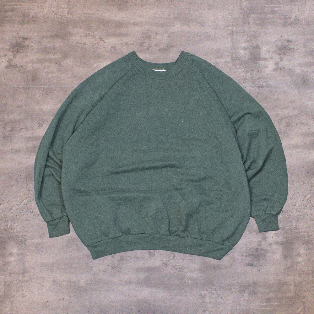 Japanese Brand Vintage 1980's Penman's Cropped & Boxy Blank Green Crewneck Size US L / EU 52-54 / 3 - 1 Thumbnail