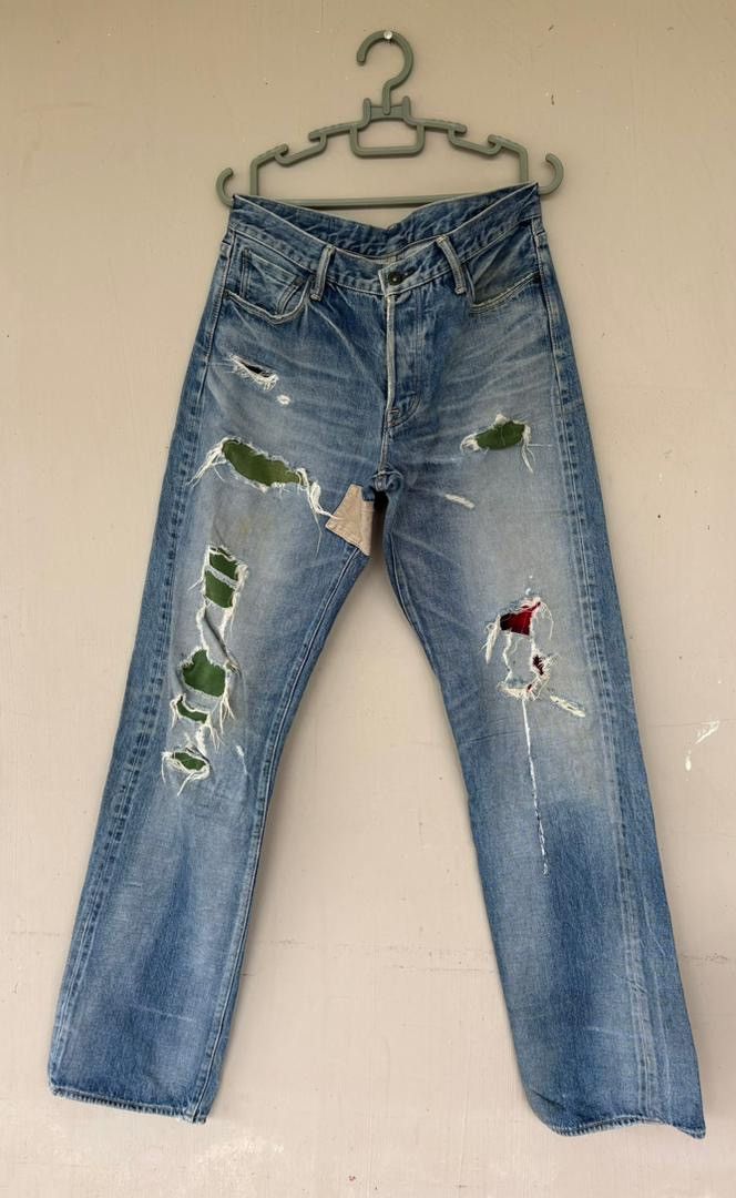 Japanese Brand VTG KuroDenim Selvedge Distressed Rare Selvedge Japan Denim Size US 34 / EU 50 - 1 Thumbnail