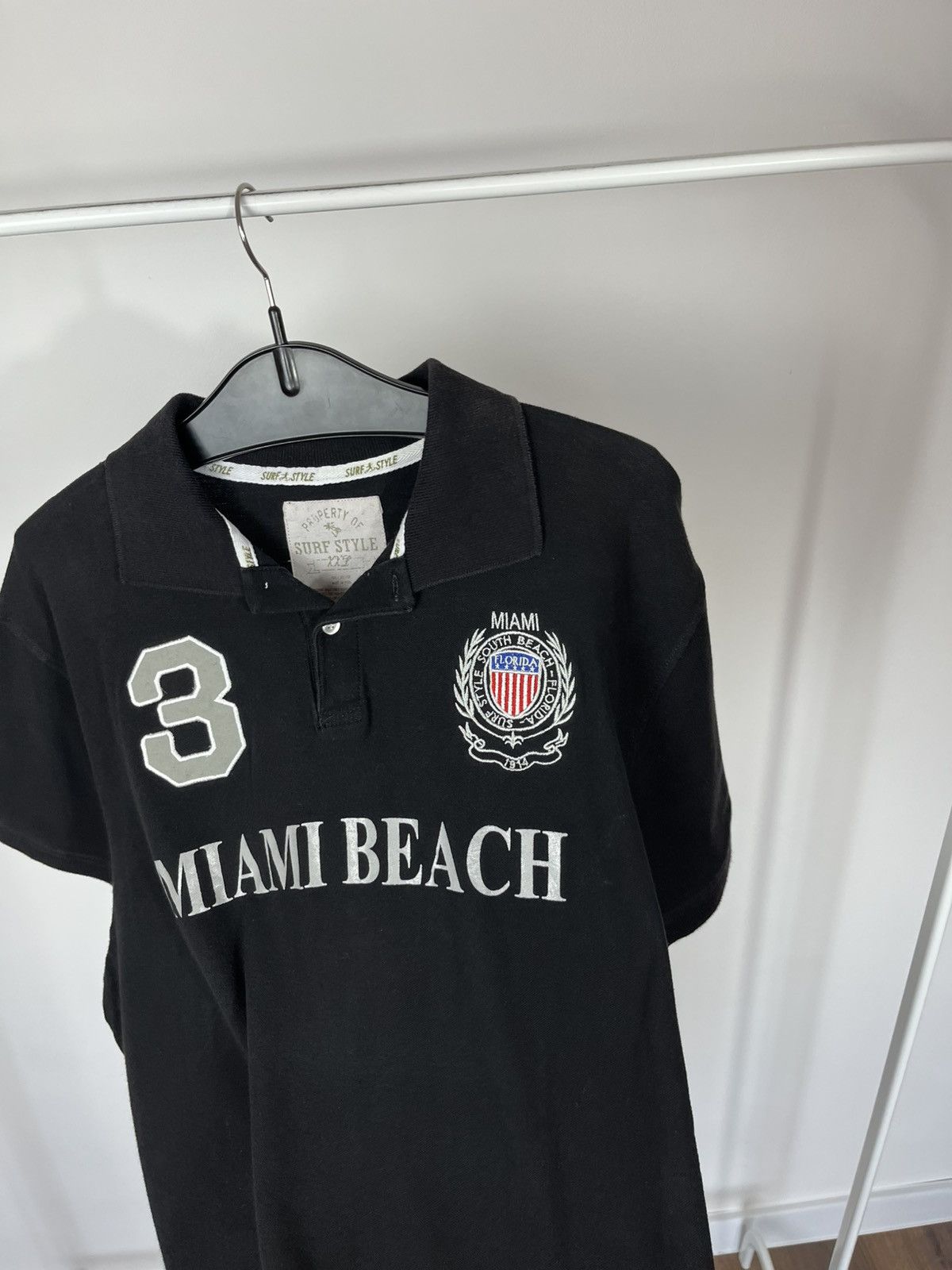 Other Vintage Miami Beach Polo Shirt Black Surf Style Mens XL Size US XL / EU 56 / 4 - 8 Thumbnail