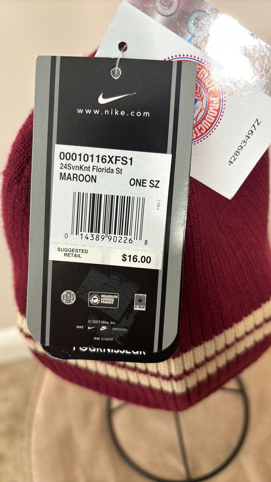 Nike × Vintage Vintage Nike Florida State Hat Size ONE SIZE - 3 Thumbnail