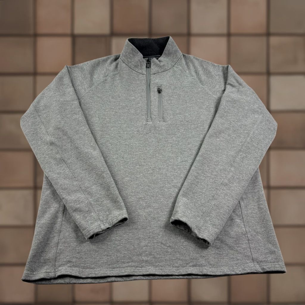 Vintage Free Fly Shirt Mens L Gray 1/4 Zip Pullover Performance Bamboo Stretch Size US L / EU 52-54 / 3 - 1 Thumbnail