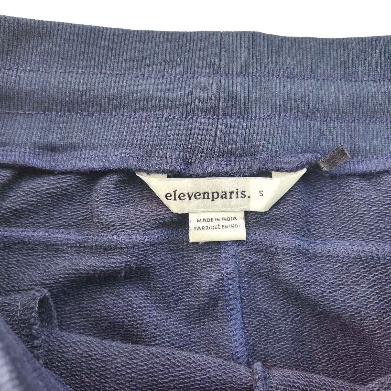 Eleven Paris Eleven Paris Men's Navy Cotton Terry Jogger Pants Size S Size US 28 / EU 44 - 4 Thumbnail