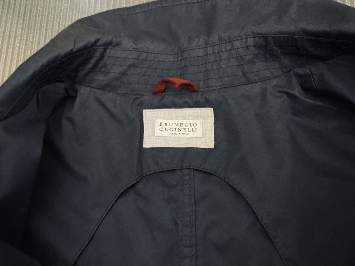 Brunello Cucinelli Brunello Cucinelli 🇮🇹 Blue Techno belted Macintosh Coat L NEW Size US L / EU 52-54 / 3 - 14 Thumbnail