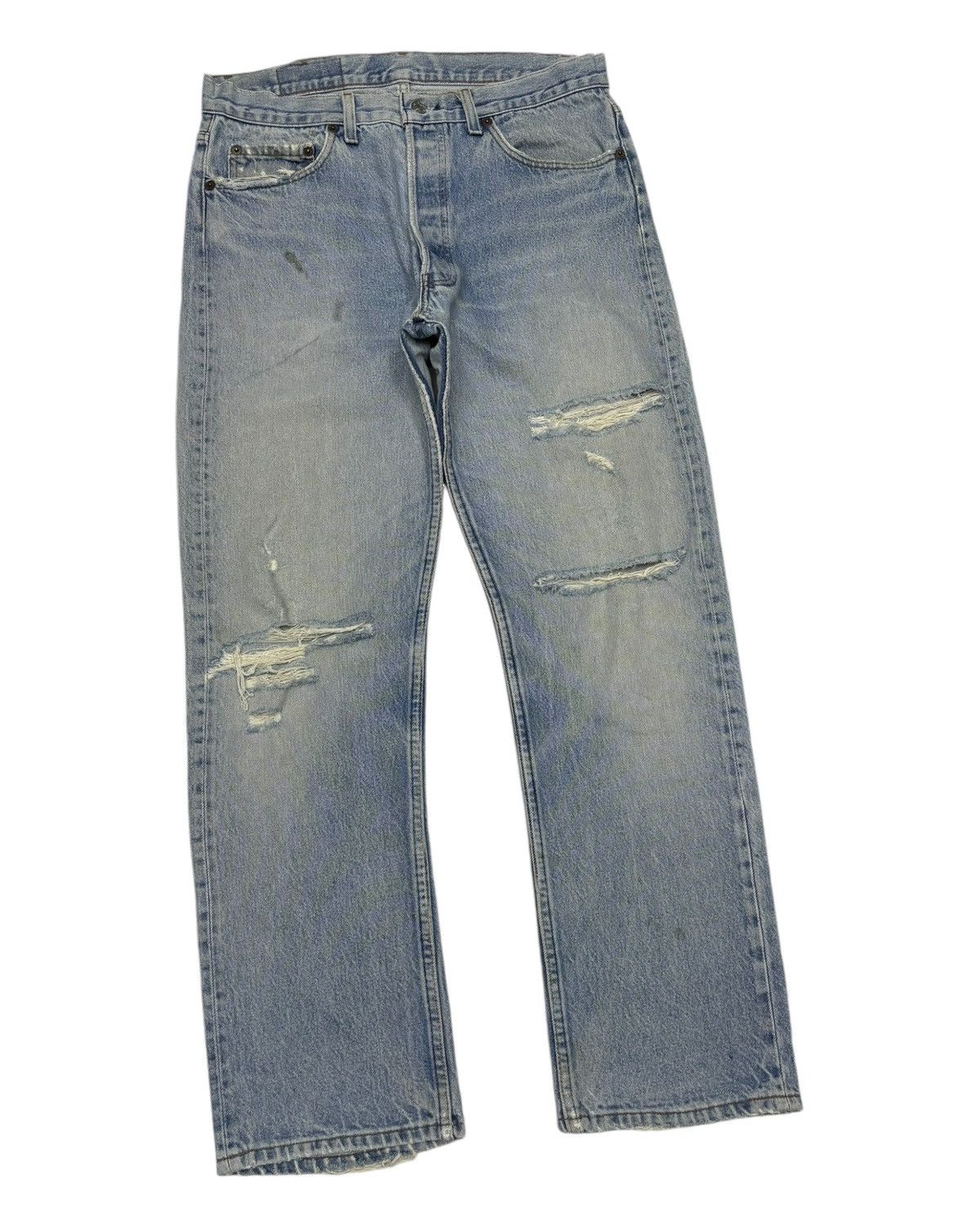 Levi's VINTAGE 80s LEVIS 501 DISTRESSED DENIM JEANS Size US 33 - 5 Thumbnail