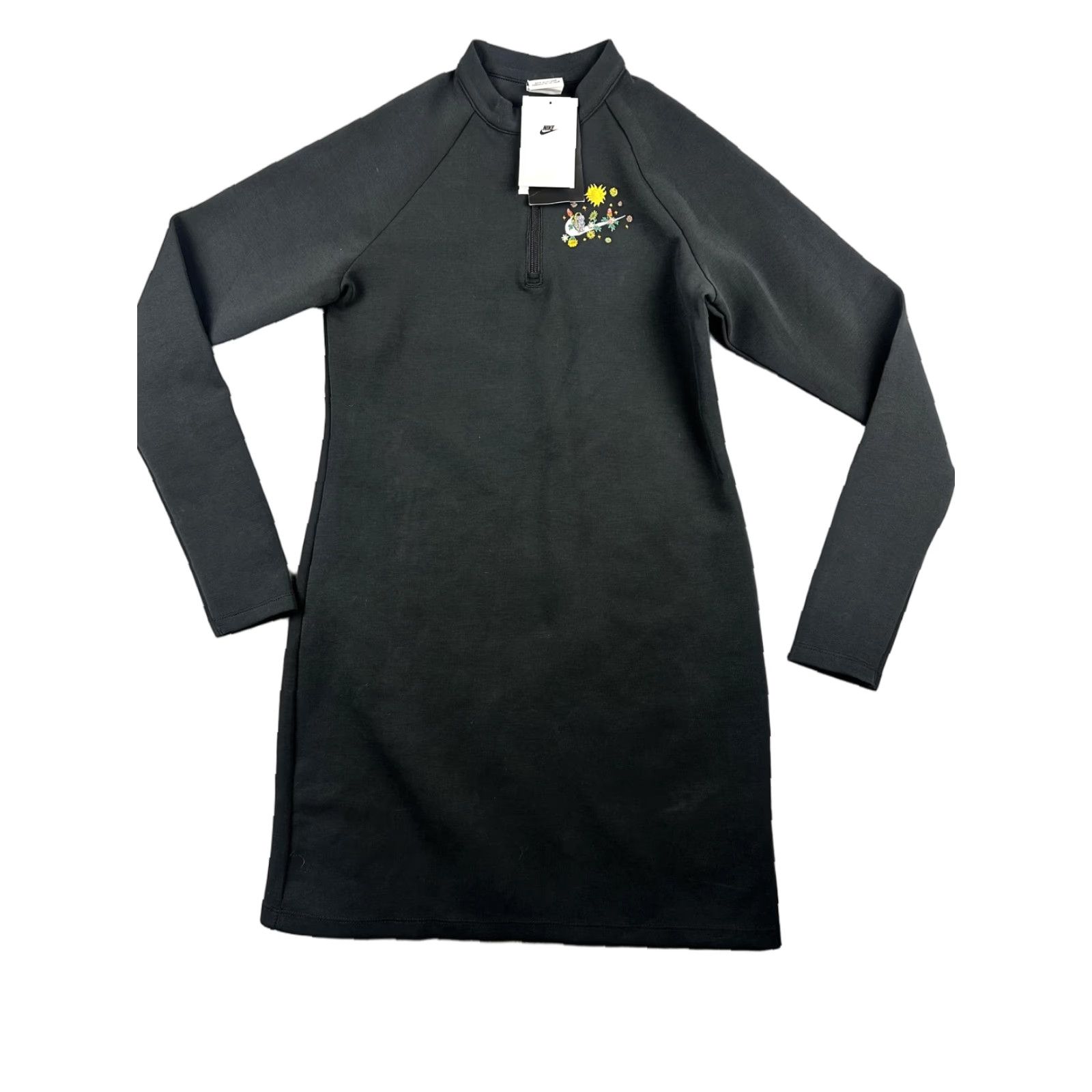 Nike Nike Dress Womens M Black Long Sleeve Quarter Zip Floral DQ3537-010 Womens Mens? Size M / US 6-8 / IT 42-44 - 1 Thumbnail